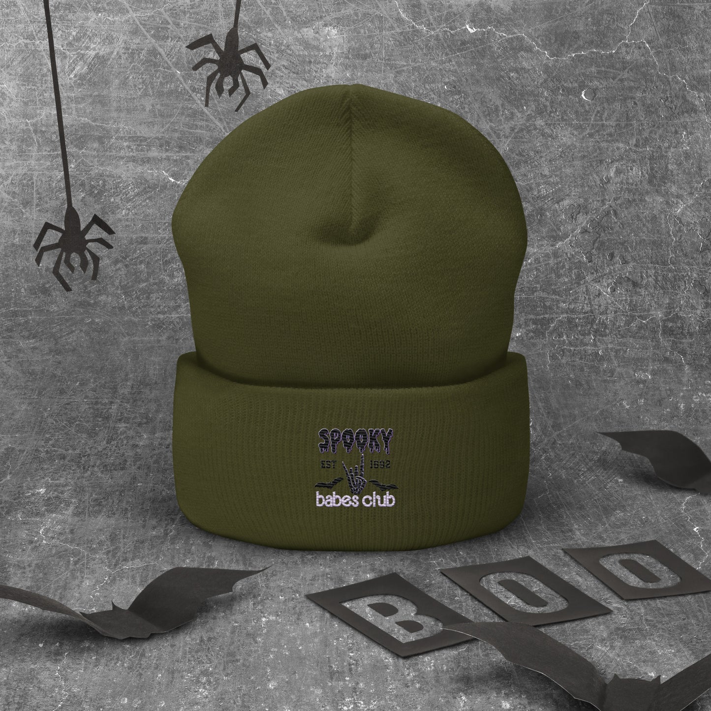 Spooky Babe Club Cuffed Beanie Hat