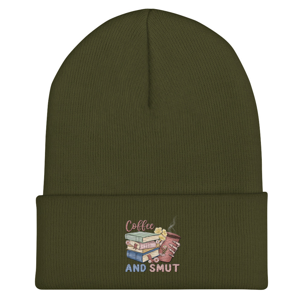 Coffee and Smut Cuffed Beanie