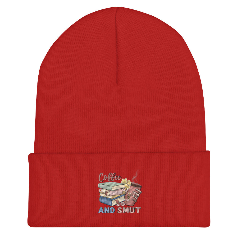 Coffee and Smut Cuffed Beanie