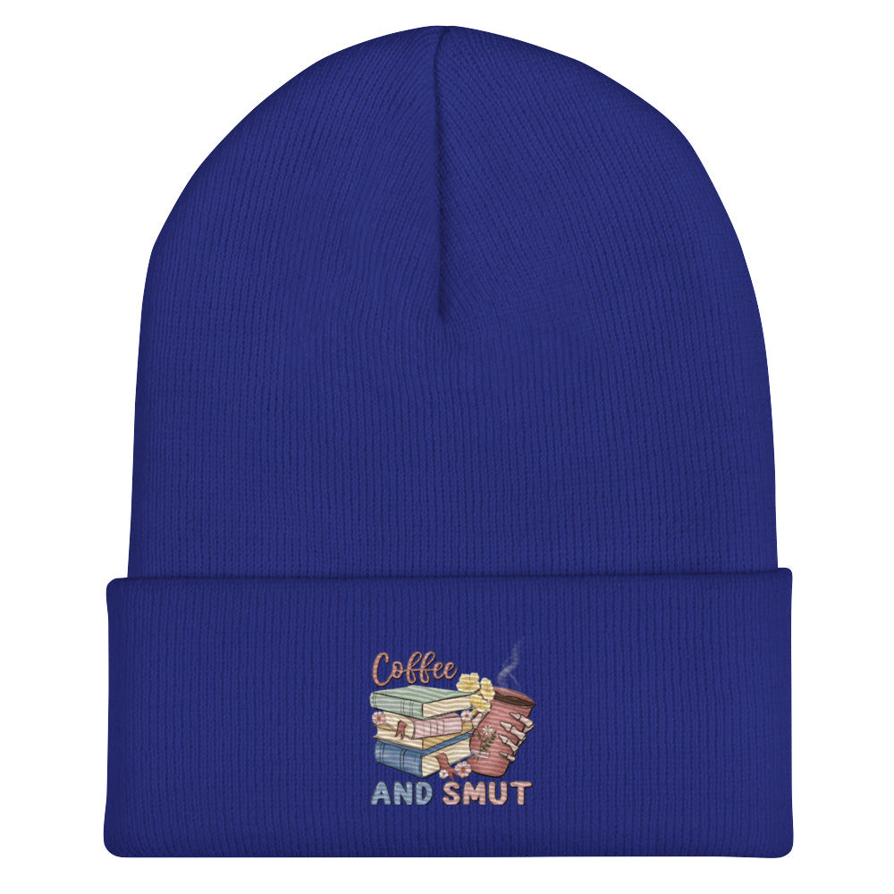 Coffee and Smut Cuffed Beanie