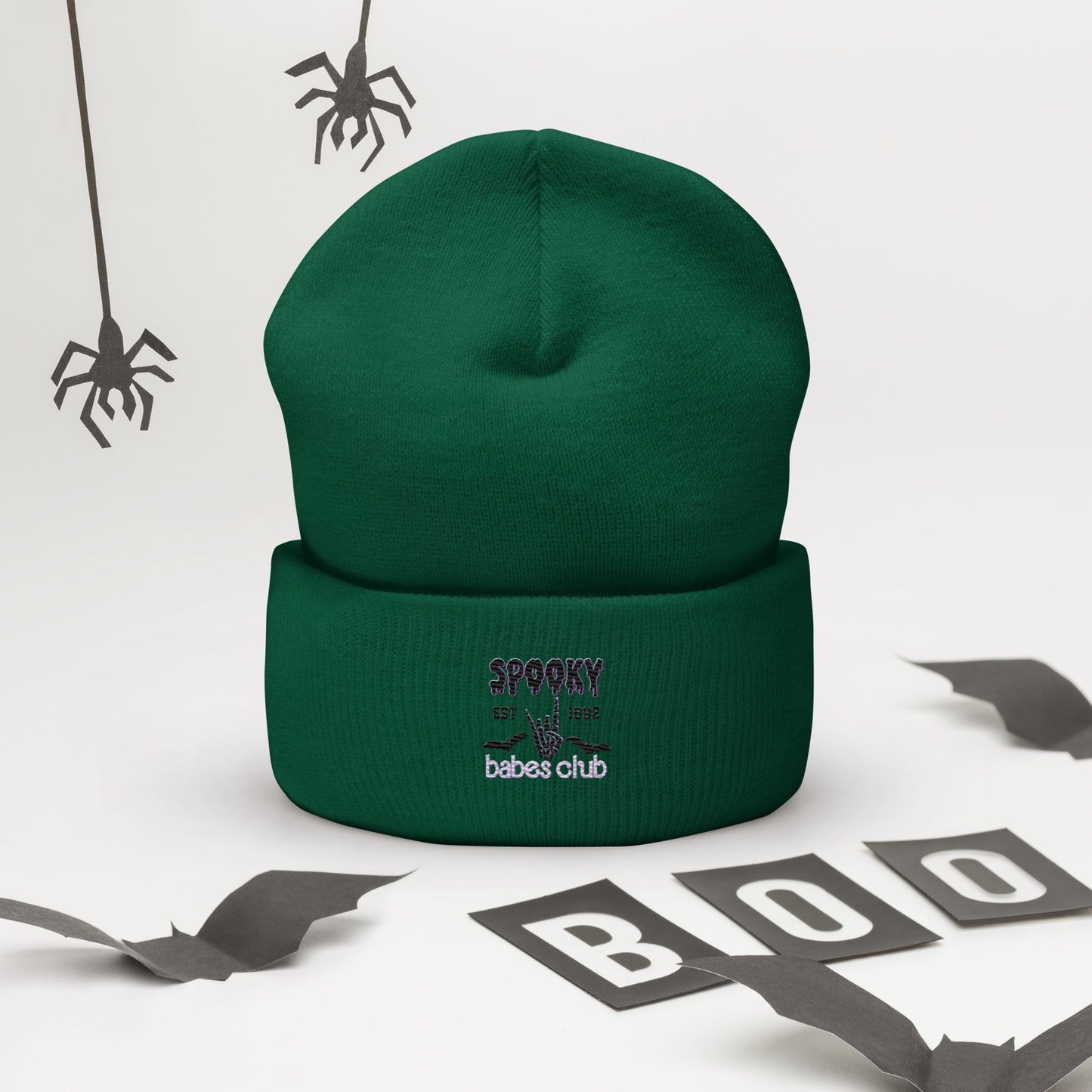 Spooky Babe Club Cuffed Beanie Hat
