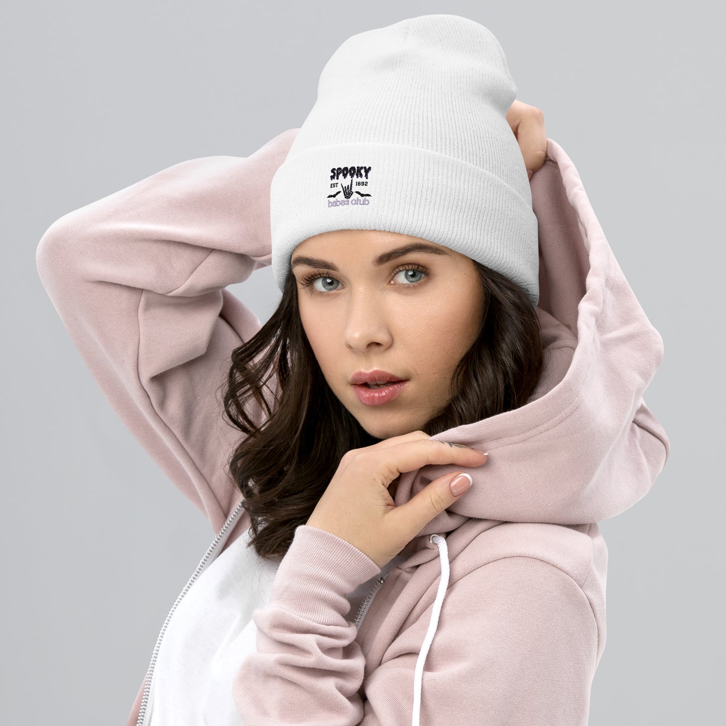 Spooky Babe Club Cuffed Beanie Hat