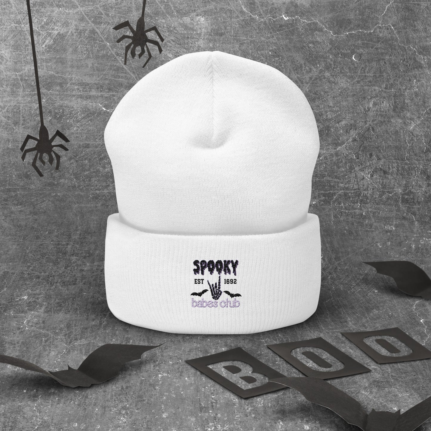 Spooky Babe Club Cuffed Beanie Hat