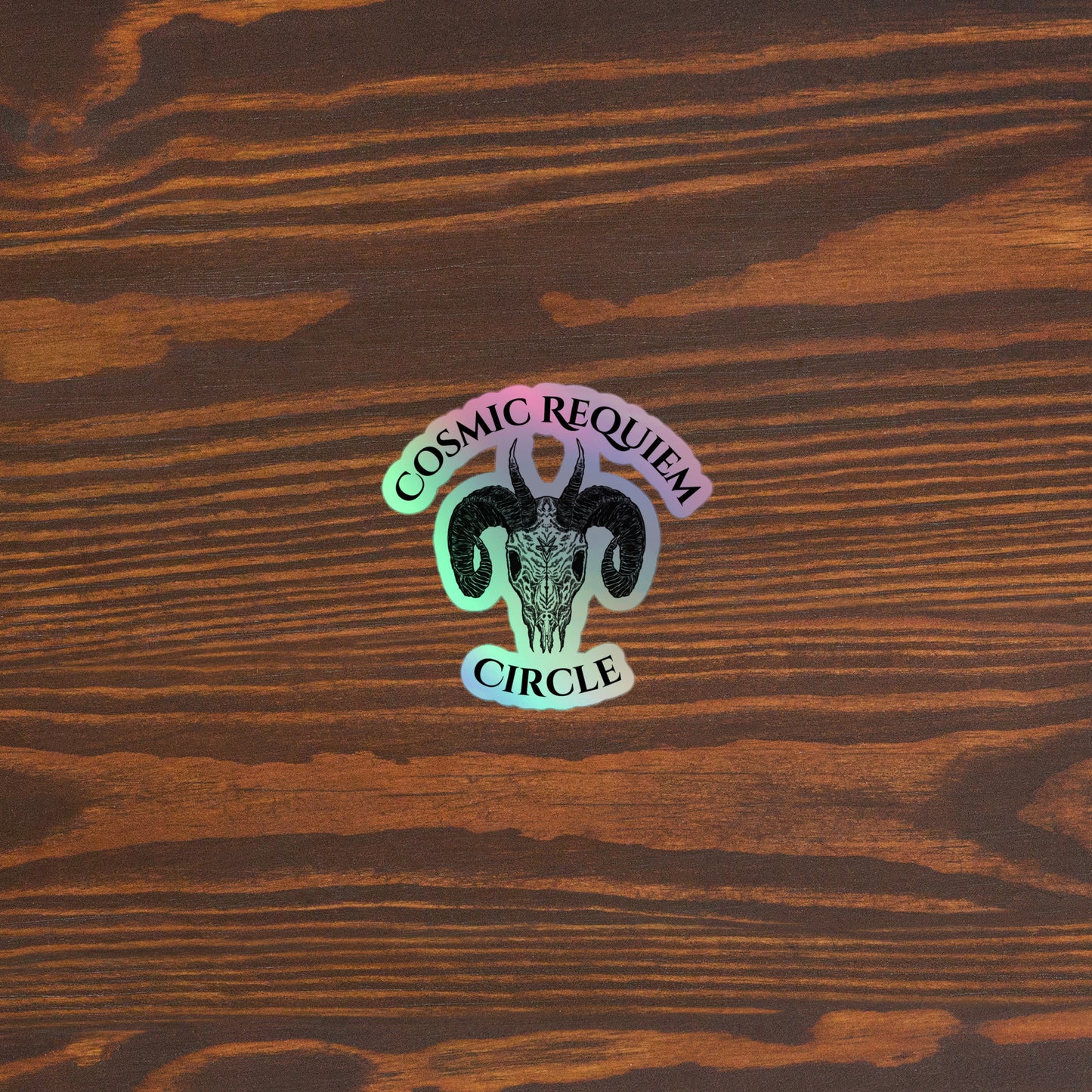 Cosmic Requiem Circle Holographic sticker