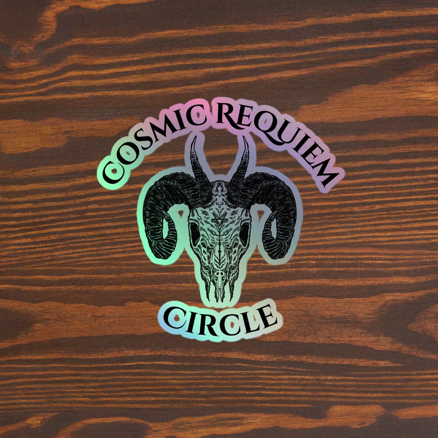 Cosmic Requiem Circle Holographic sticker