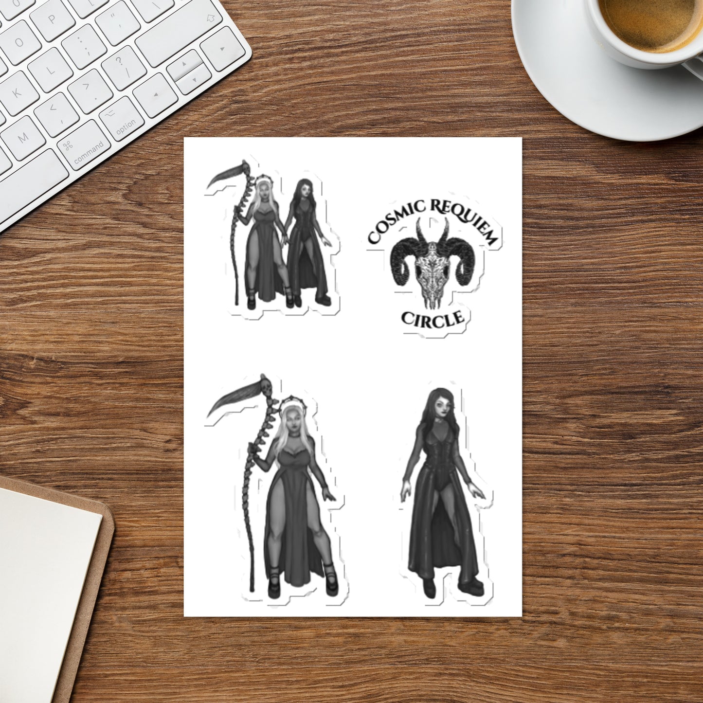 Cosmic Requiem Circle Sticker Sheet
