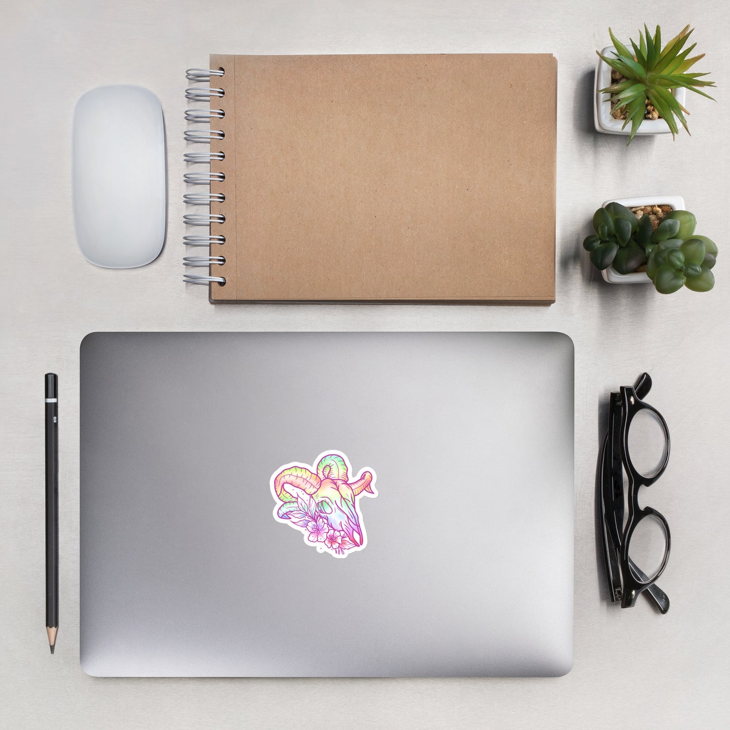 Rams Skull Pastel Sticker