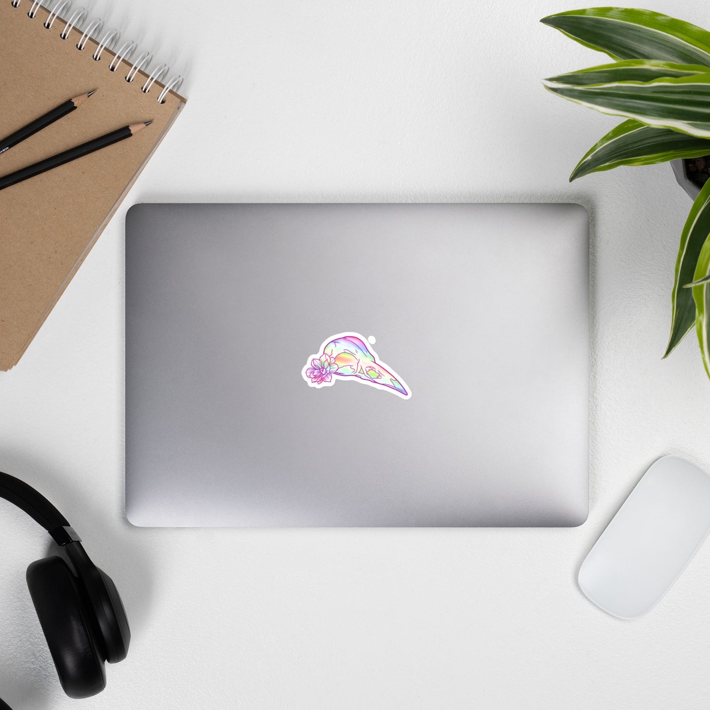 Bird Rainbow Skull Sticker