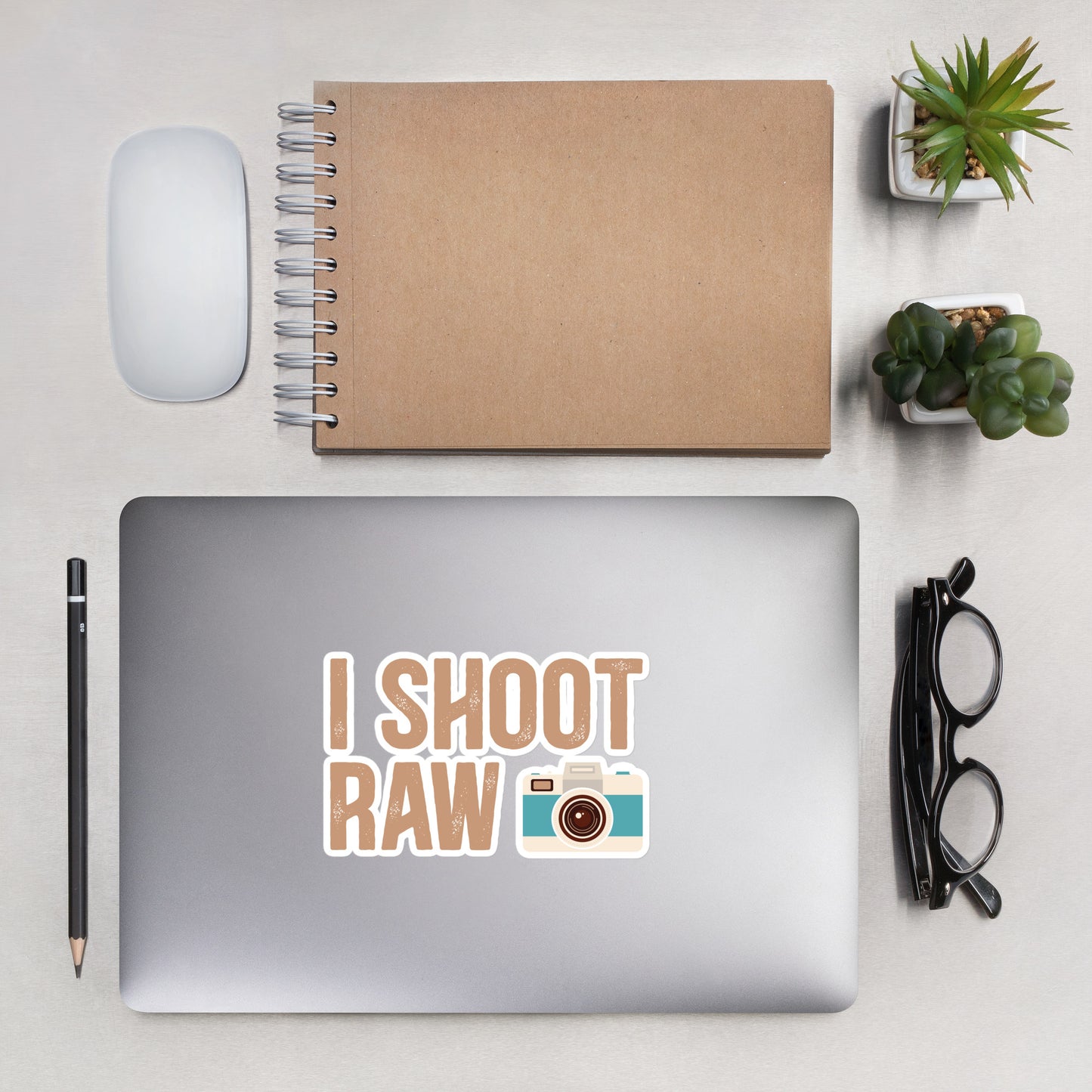 I shoot Raw Sticker