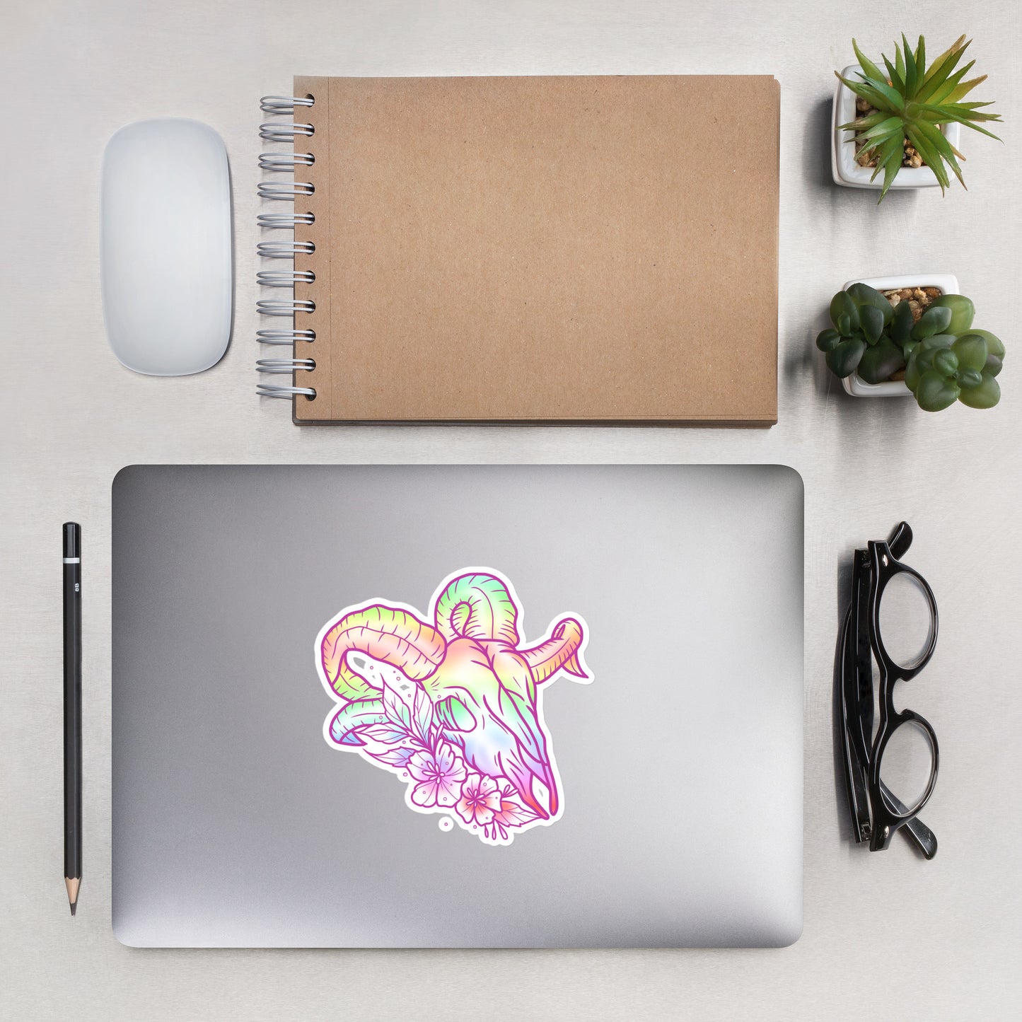 Rams Skull Pastel Sticker
