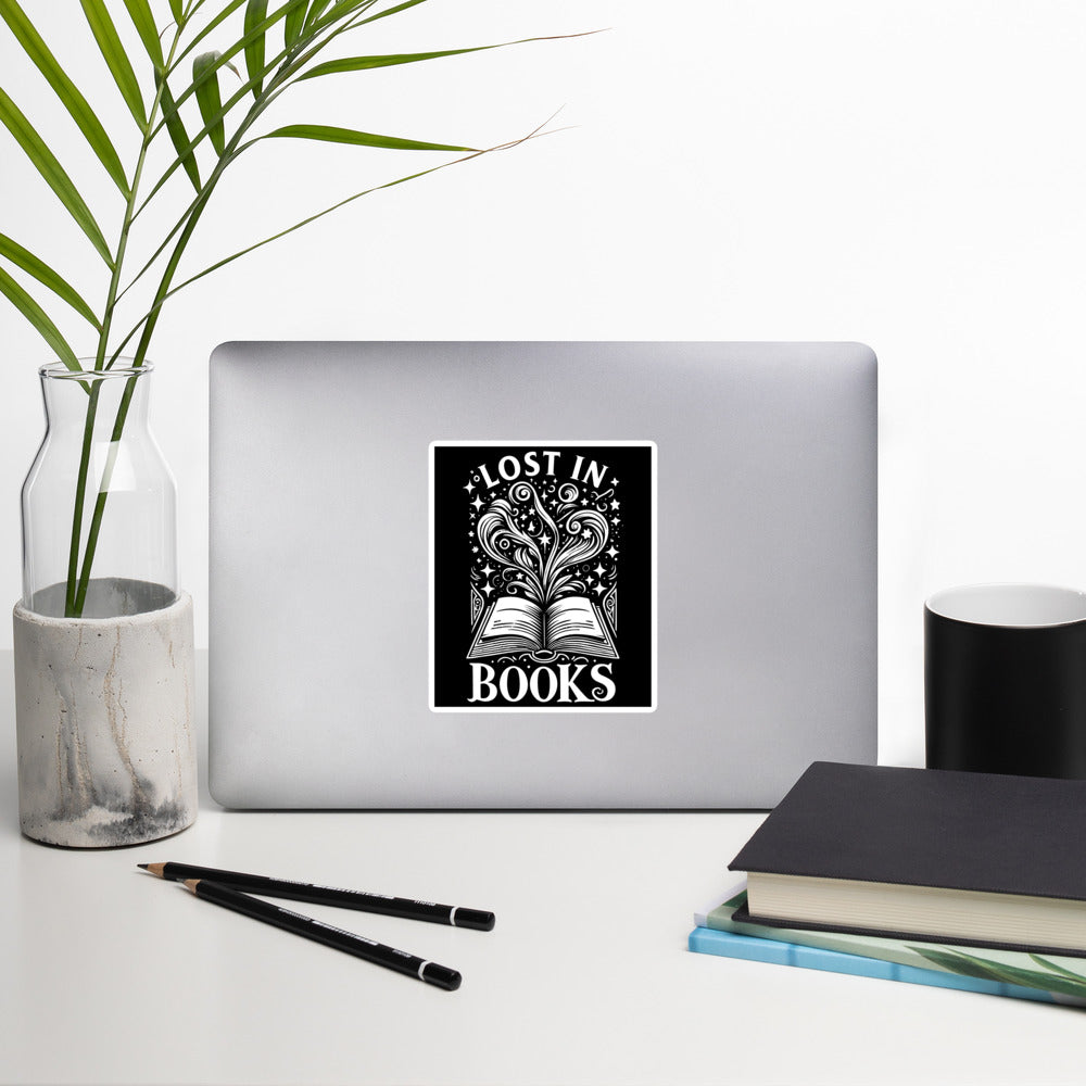Lost In Books Sticker