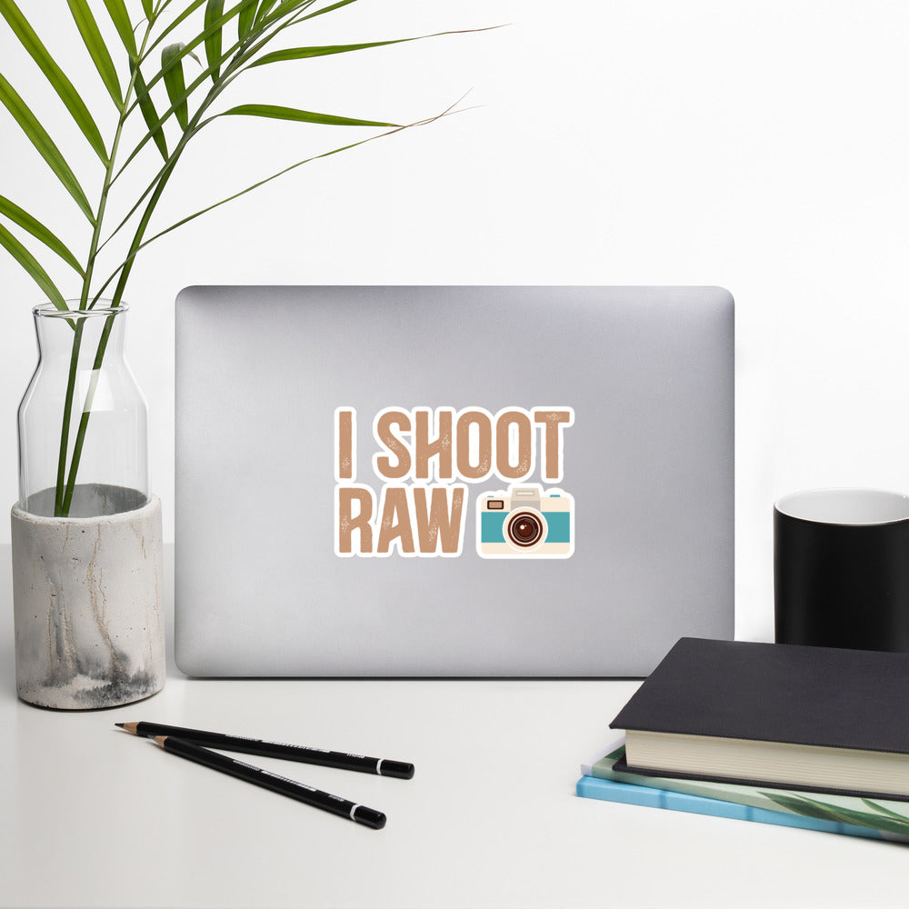 I shoot Raw Sticker