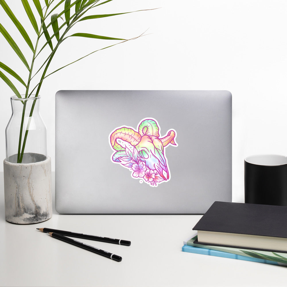 Rams Skull Pastel Sticker