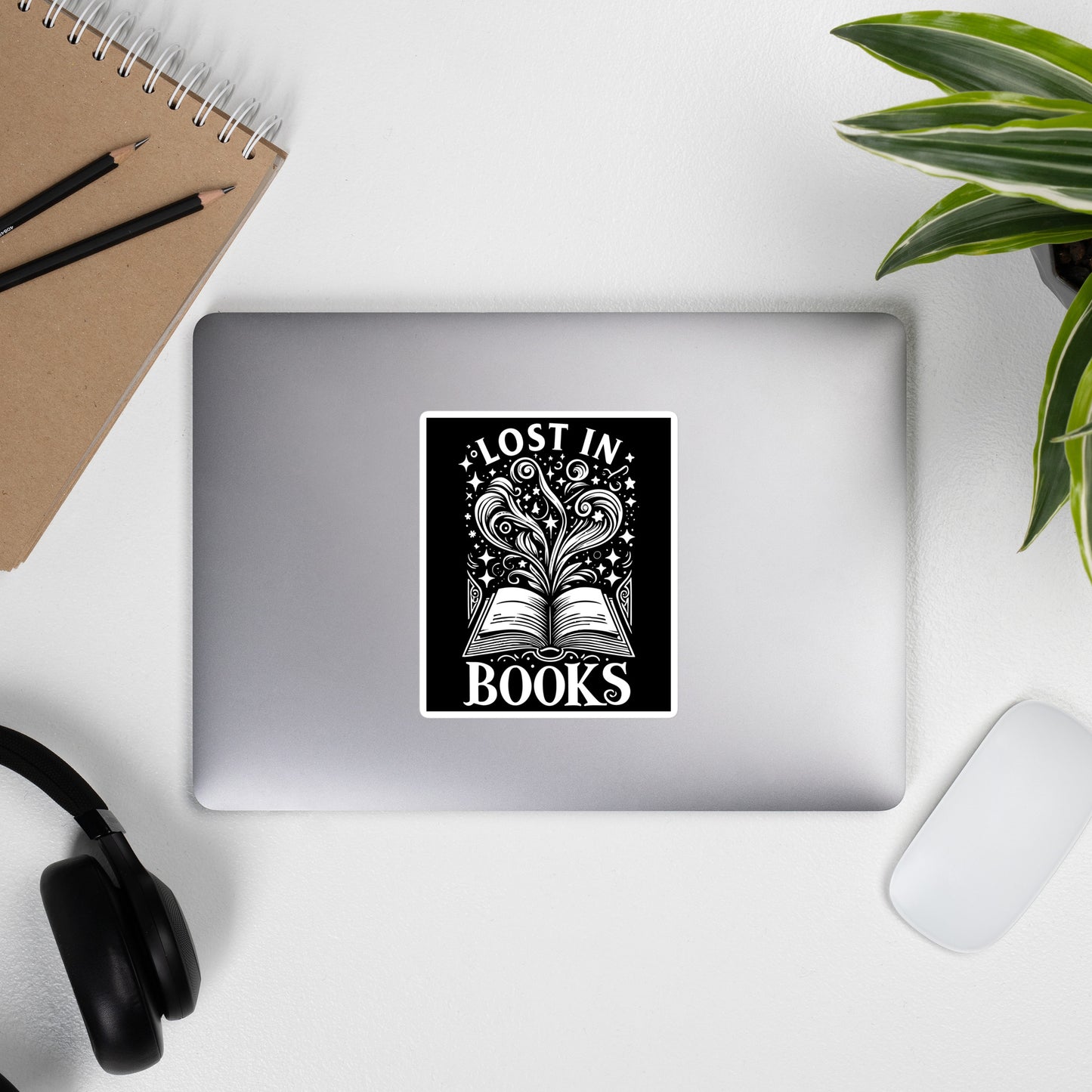 Lost In Books Sticker