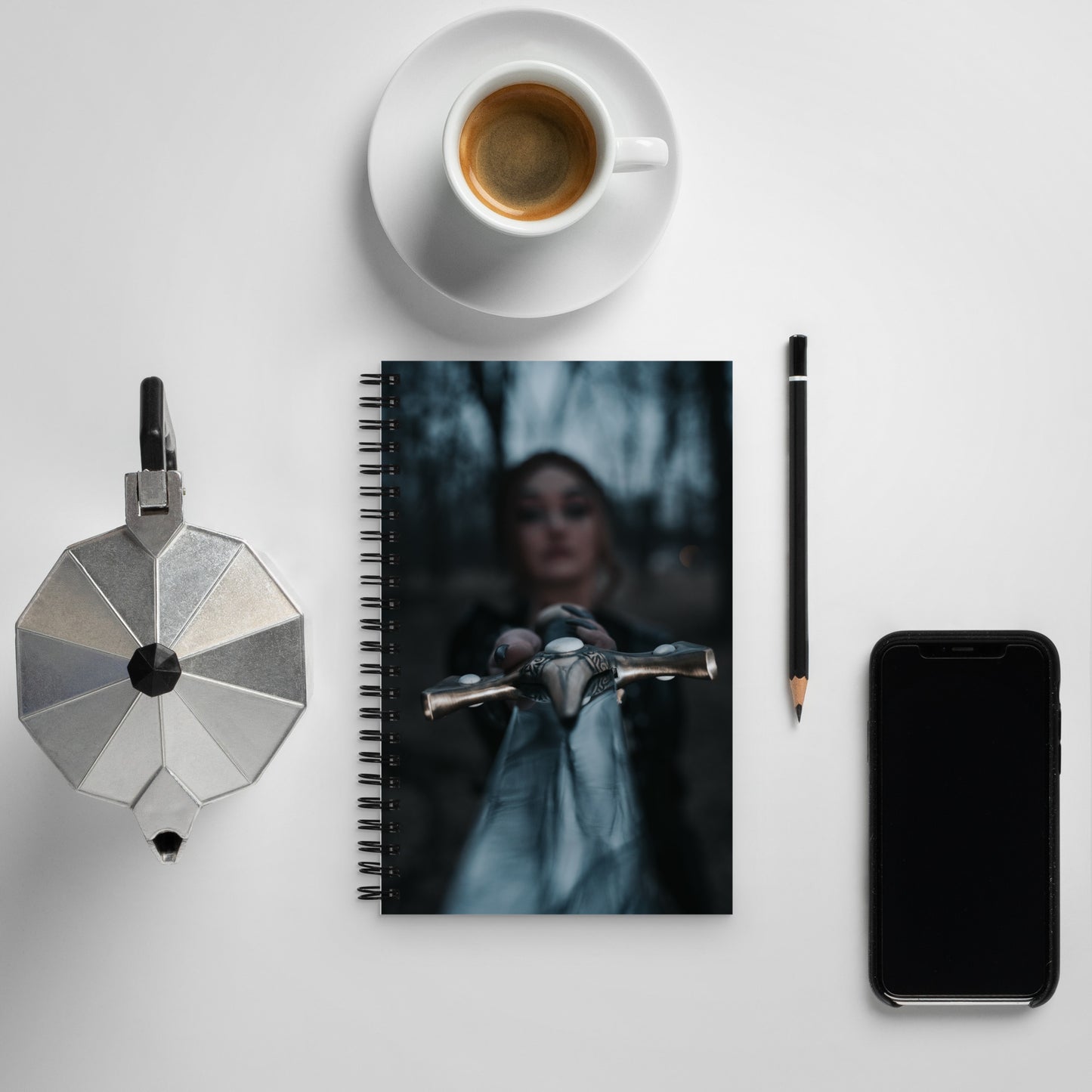 Fae Warrior Bow To My Sword Spiral notebook