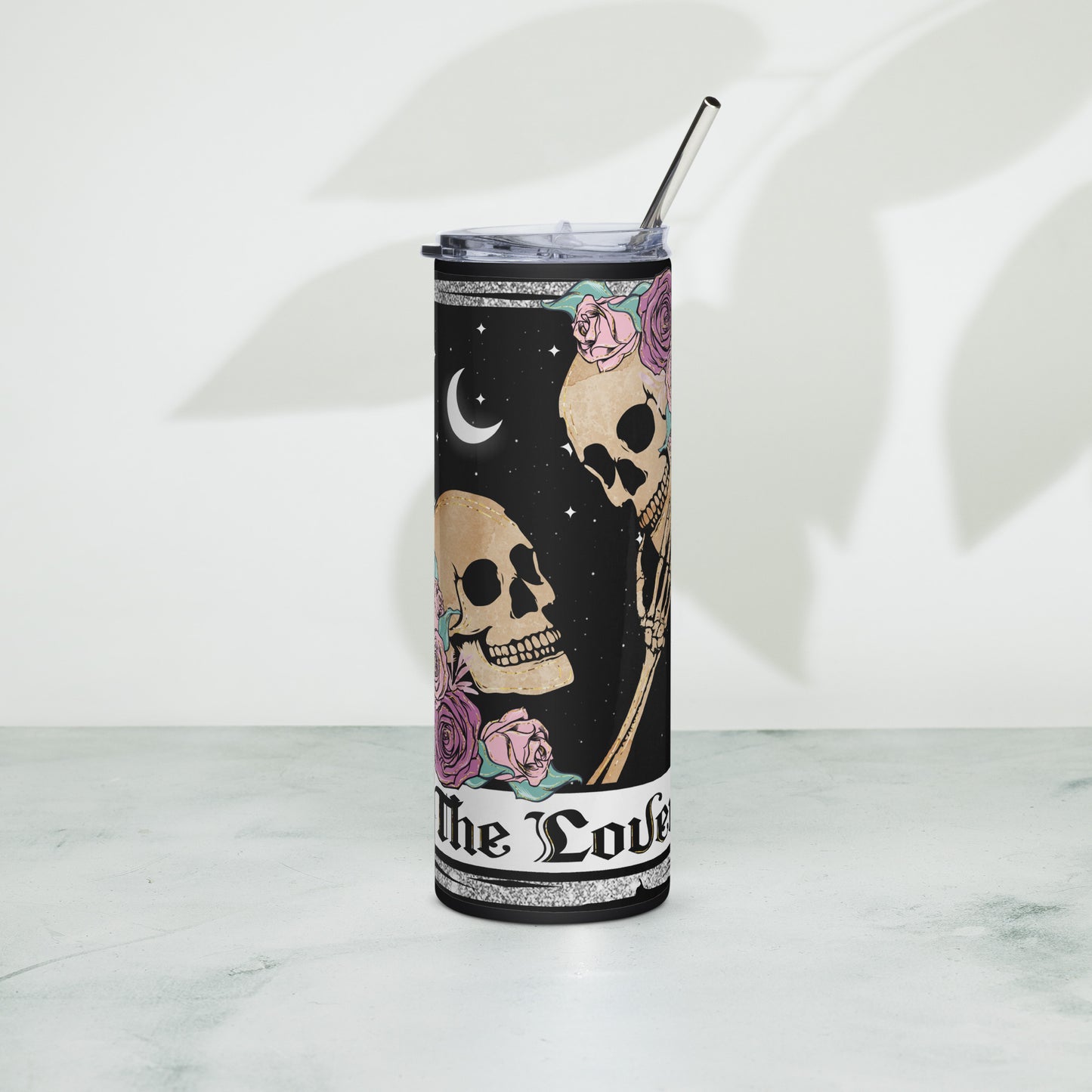 The Lovers Tarot Card Stainless steel tumbler