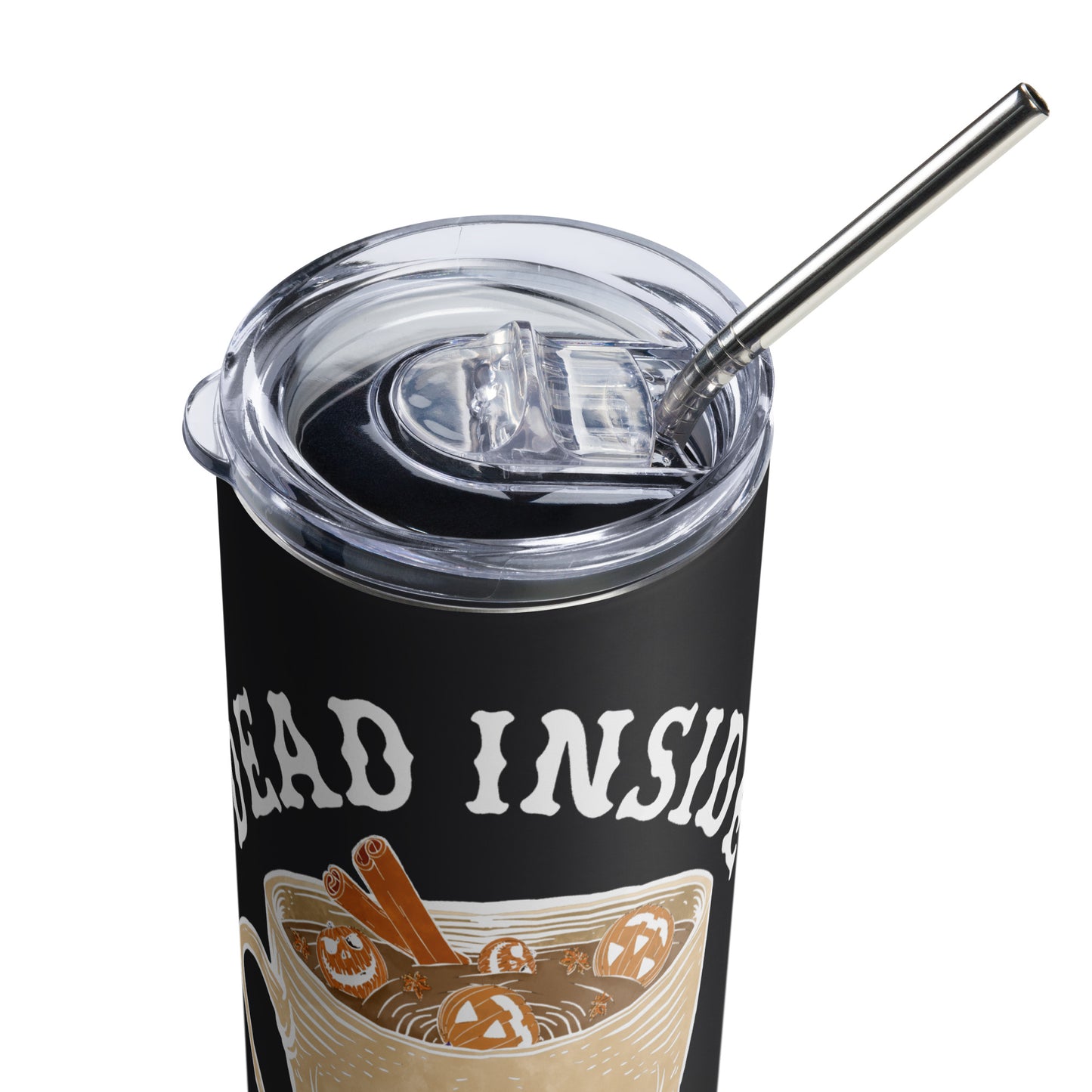 Dead Inside But Caffinated Stainless steel tumbler