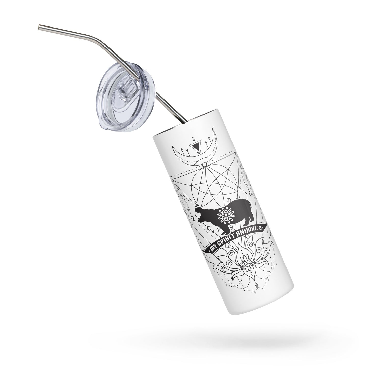 Hippo Spirit Animal Stainless steel tumbler