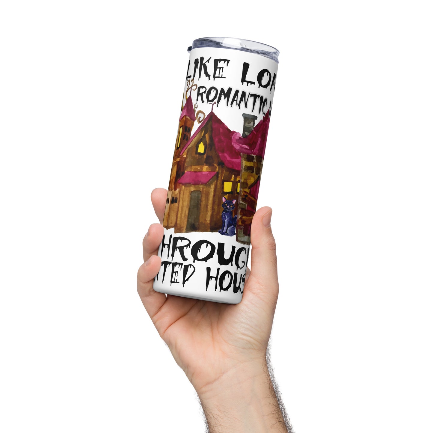 Long Walks through Haunted Houses Stainless steel tumbler