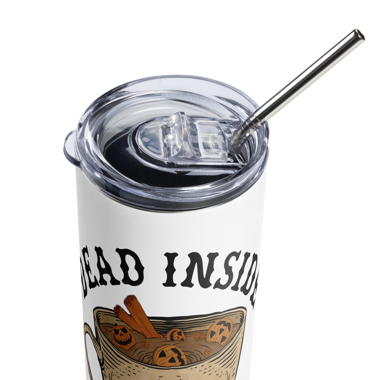 Dead Inside BUT Caffinated Stainless steel tumbler