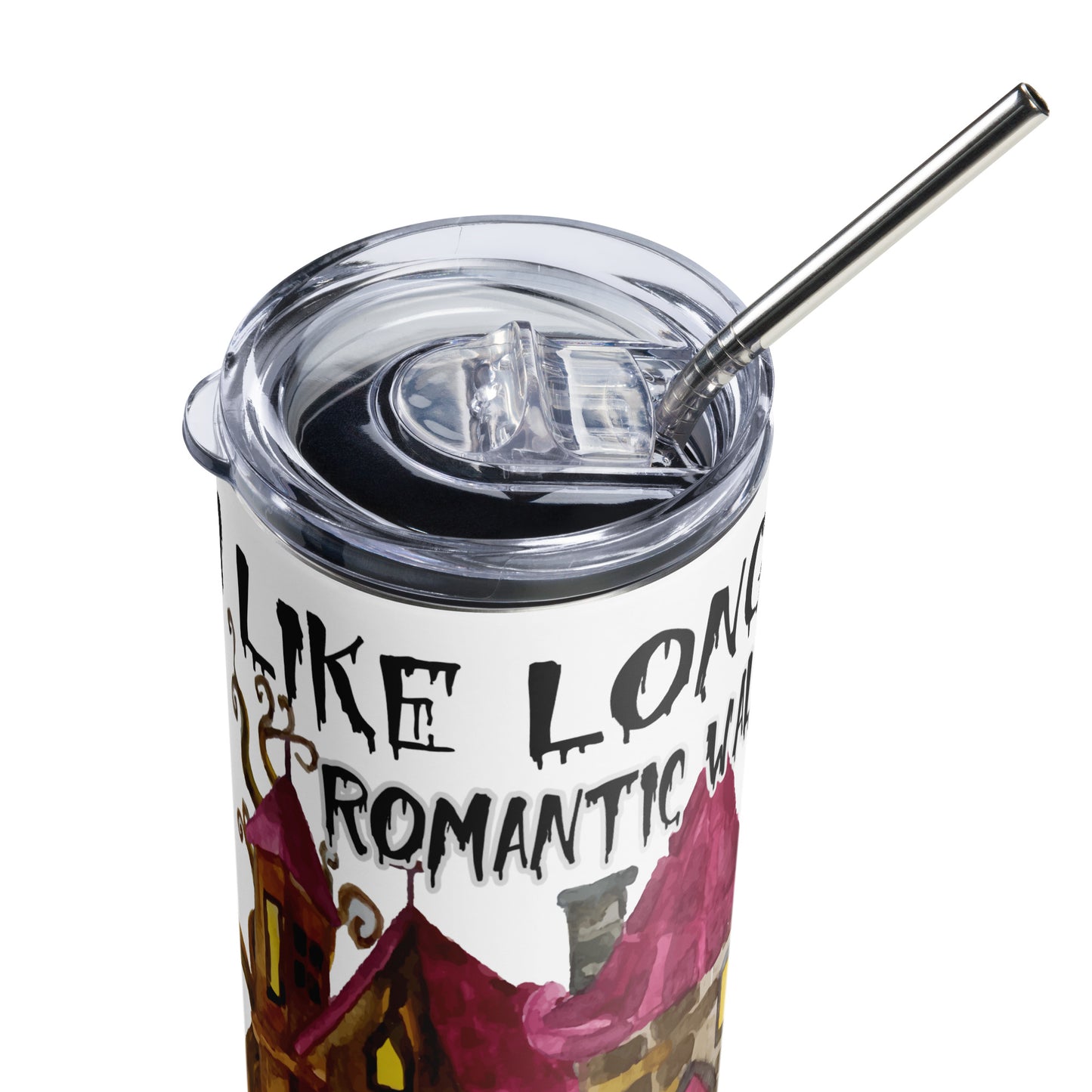 Long Walks through Haunted Houses Stainless steel tumbler