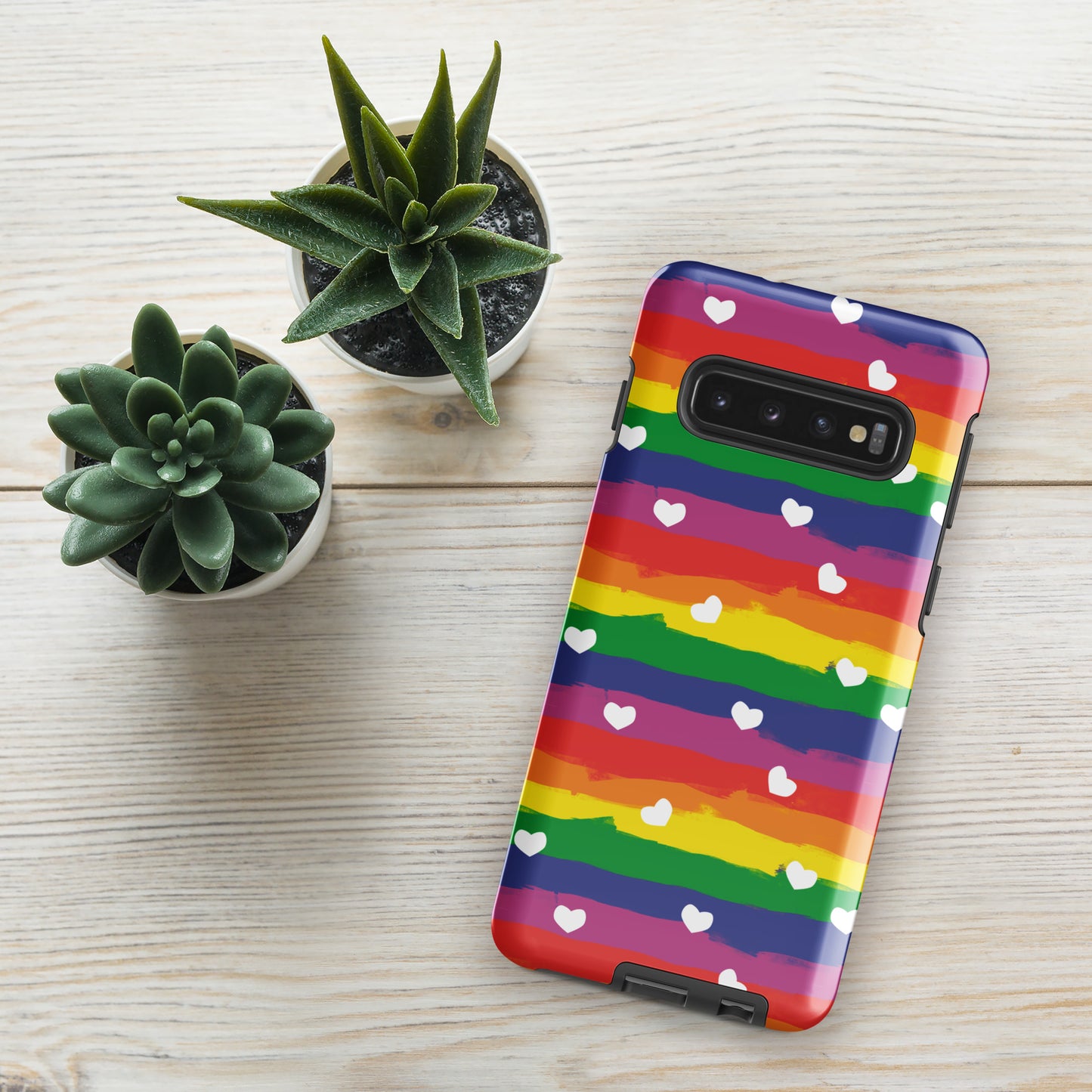 Rainbow Hearts Tough case for Andriod