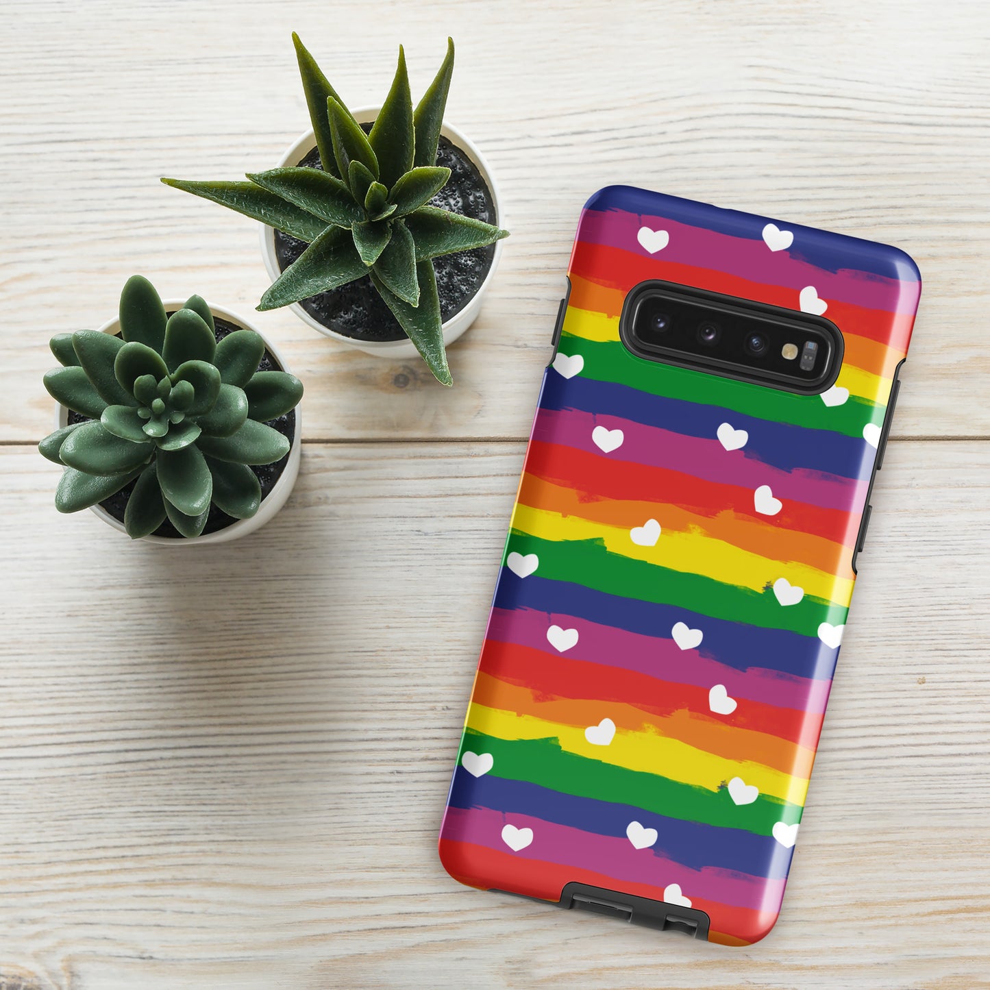 Rainbow Hearts Tough case for Andriod