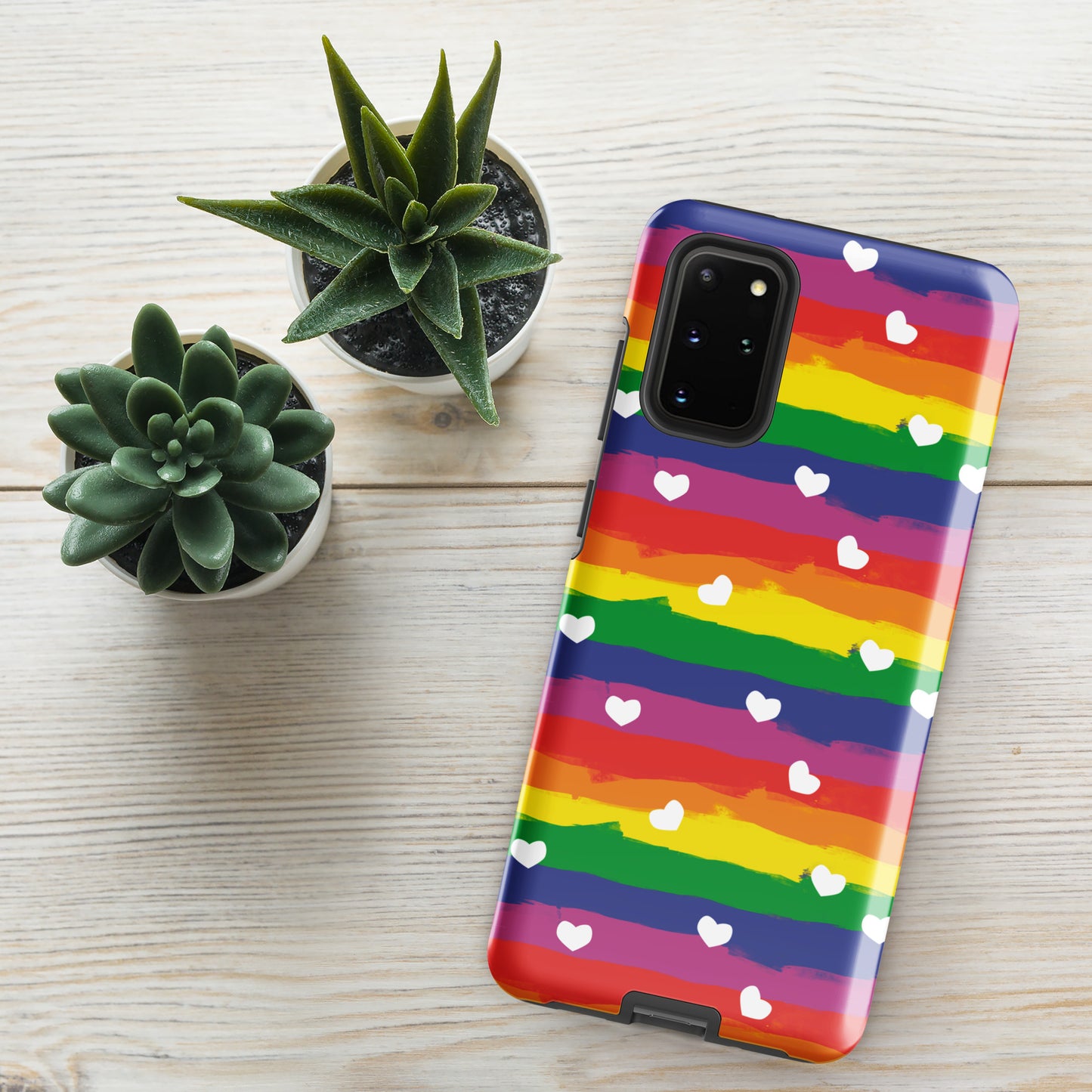 Rainbow Hearts Tough case for Andriod