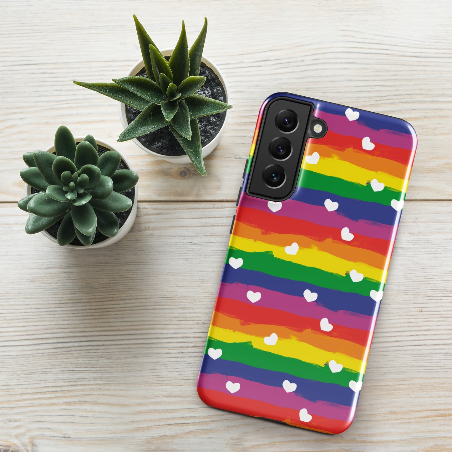Rainbow Hearts Tough case for Andriod