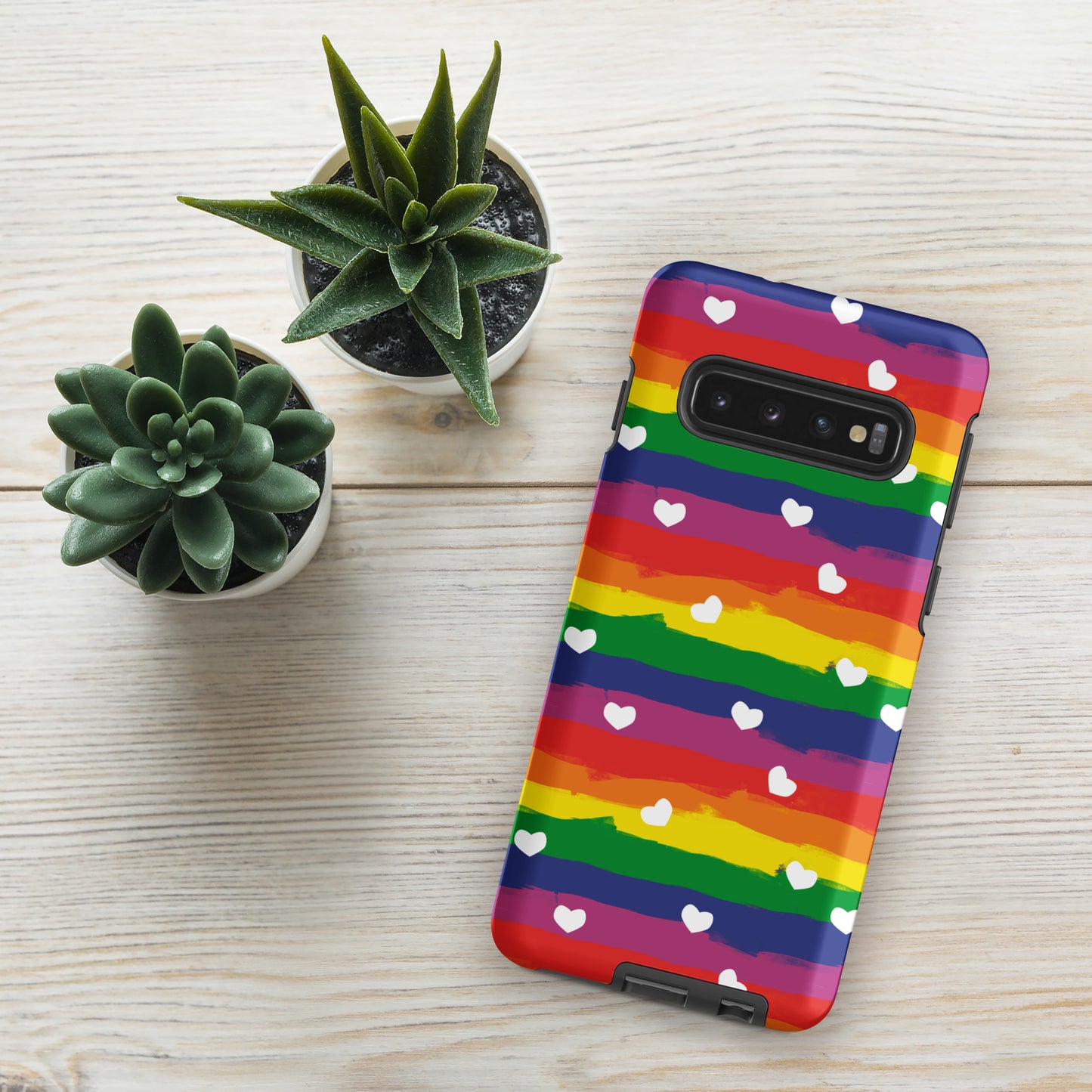 Rainbow Hearts Tough case for Andriod