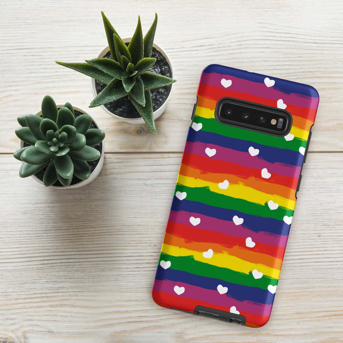 Rainbow Hearts Tough case for Andriod