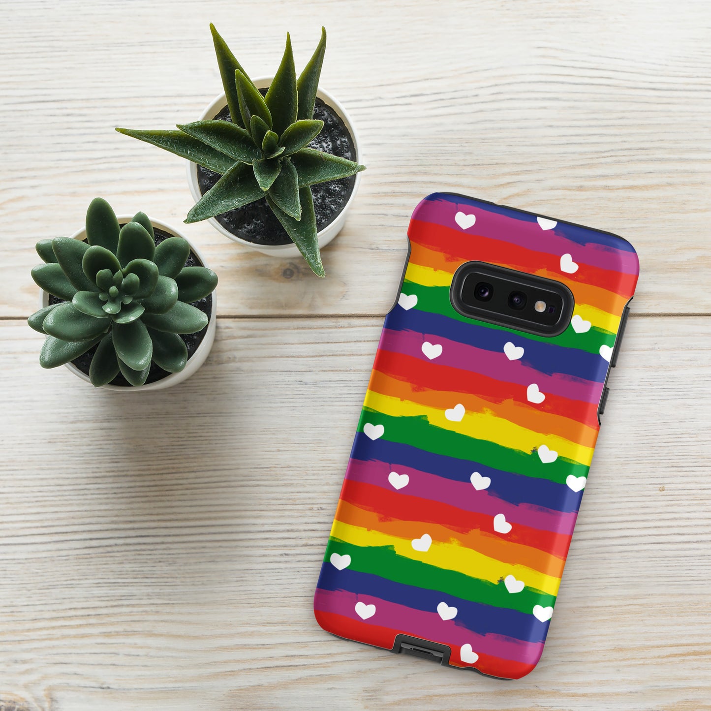 Rainbow Hearts Tough case for Andriod