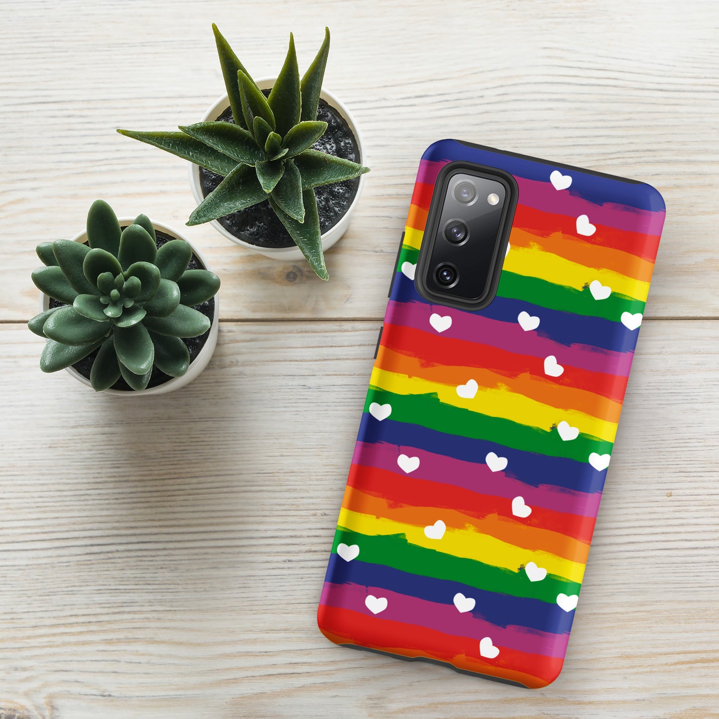 Rainbow Hearts Tough case for Andriod
