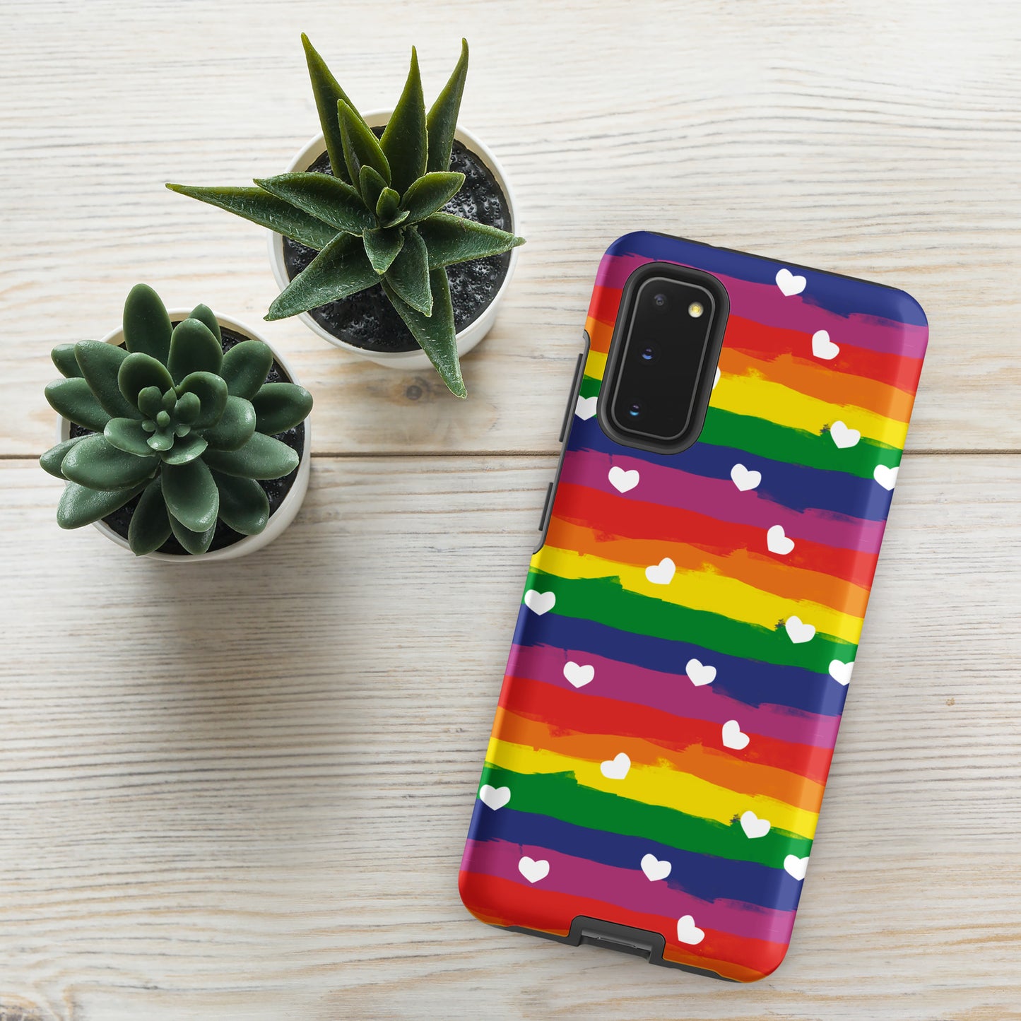 Rainbow Hearts Tough case for Andriod