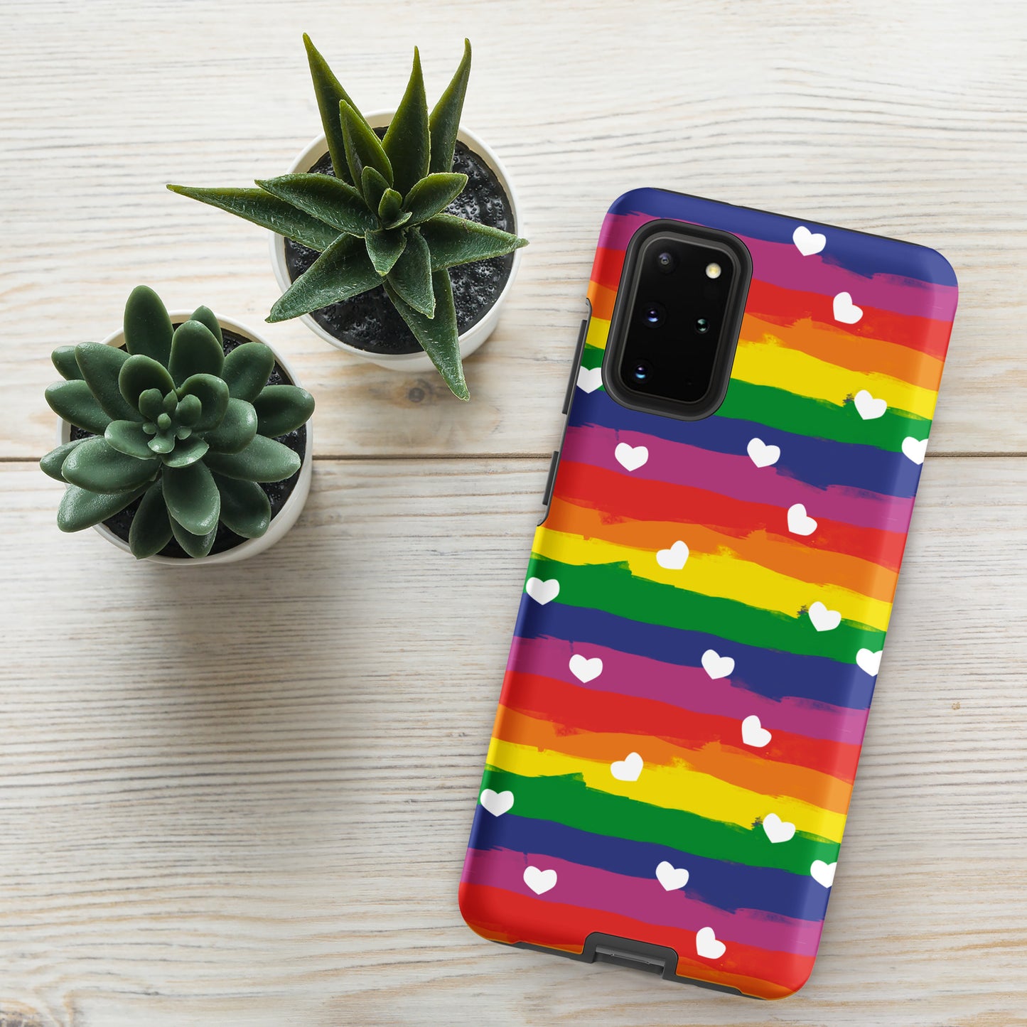 Rainbow Hearts Tough case for Andriod