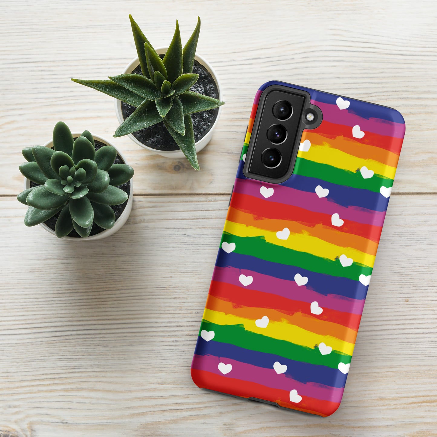Rainbow Hearts Tough case for Andriod