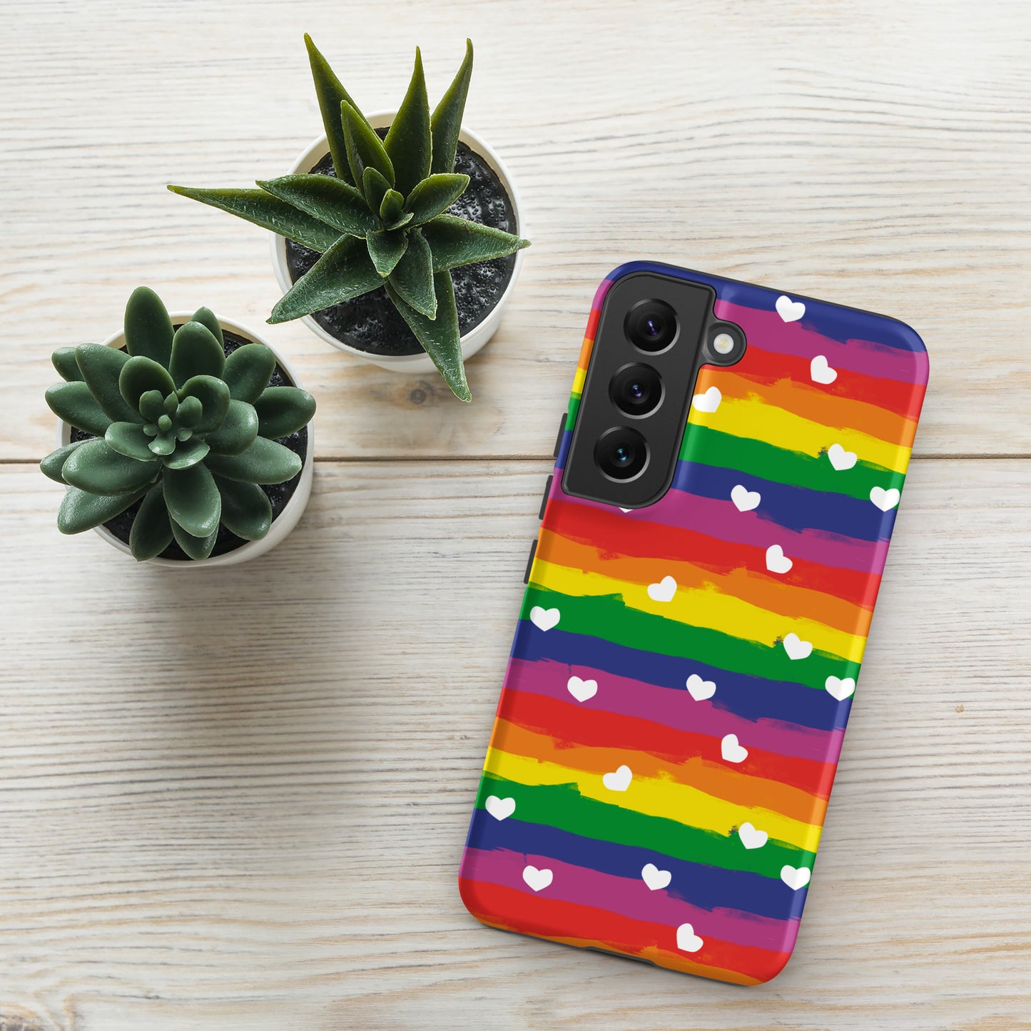 Rainbow Hearts Tough case for Andriod