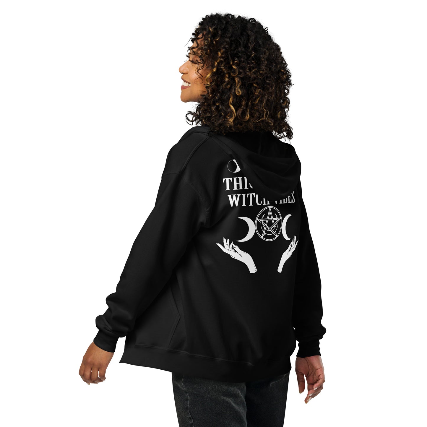 Thick Thighs & Witchy Vibes Unisex heavy blend zip hoodie