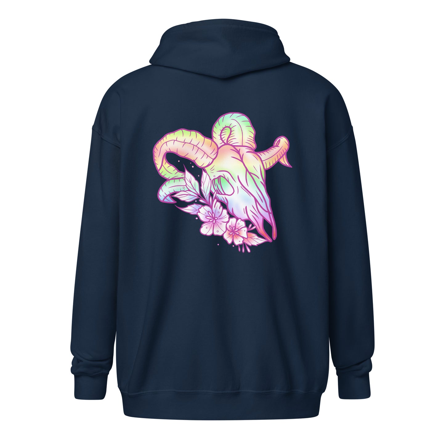 Rams Skull Pastel Unisex heavy blend zip hoodie