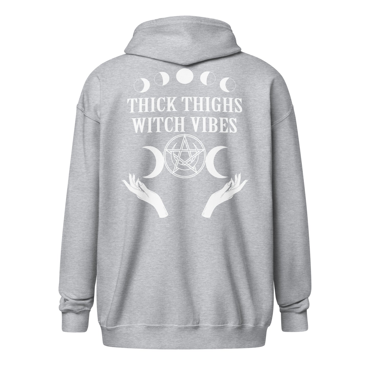 Thick Thighs & Witchy Vibes Unisex heavy blend zip hoodie