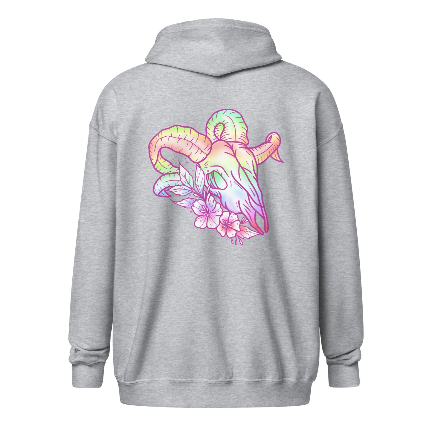 Rams Skull Pastel Unisex heavy blend zip hoodie