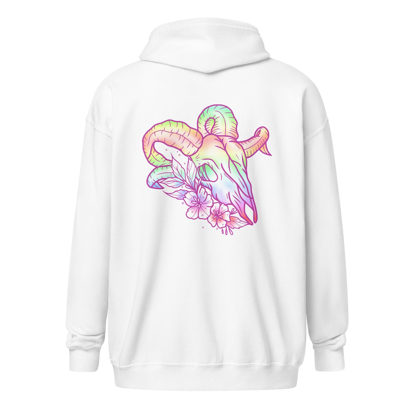 Rams Skull Pastel Unisex heavy blend zip hoodie