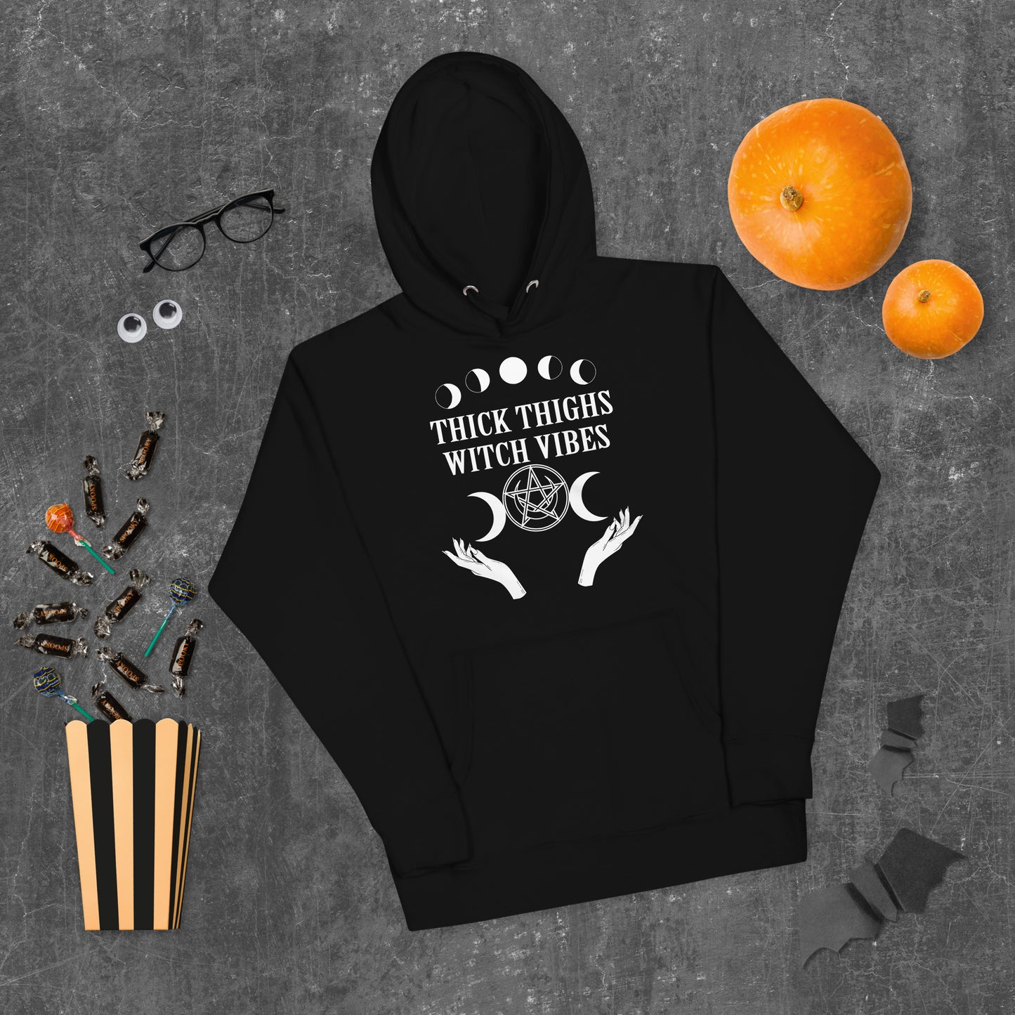 Thick Thighs & Witchy Vibes Unisex Hoodie