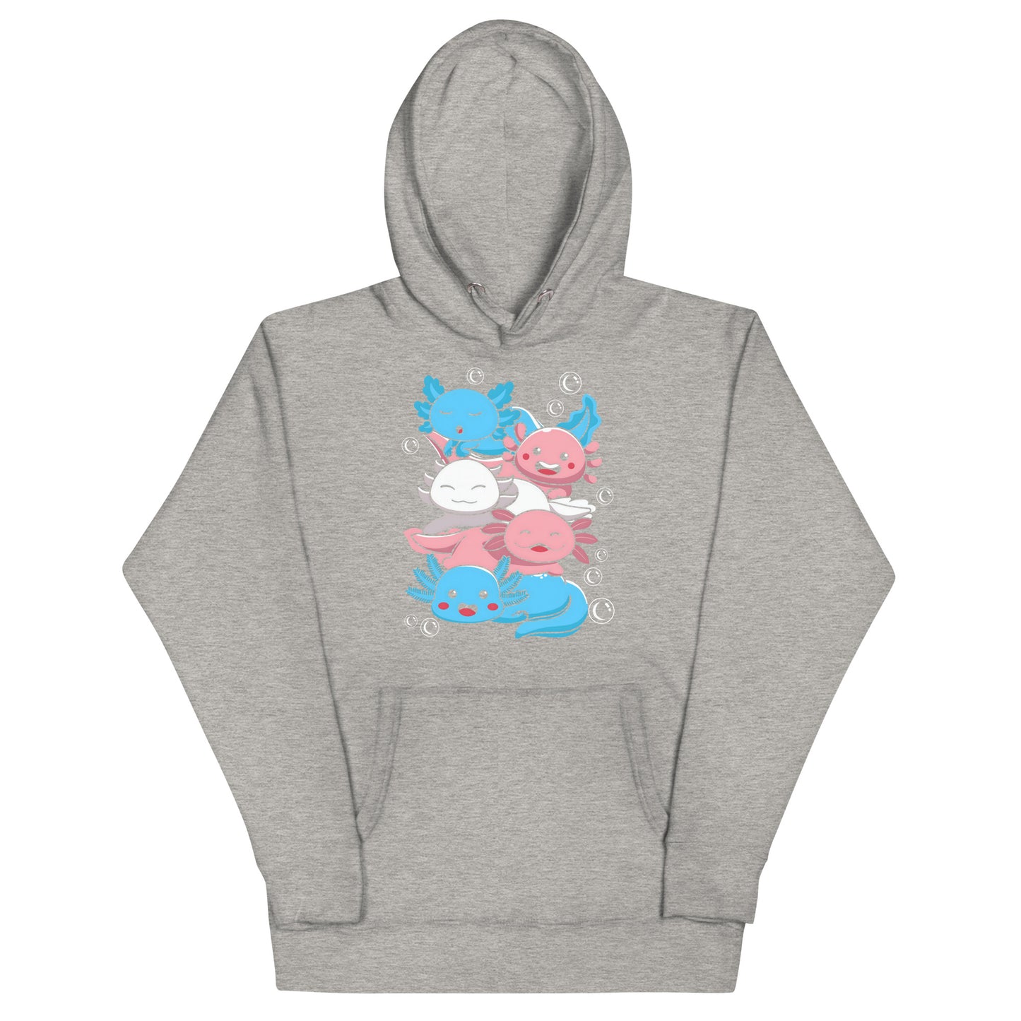 Kawaii Axolotl Transgender Pride Flag Unisex Hoodie