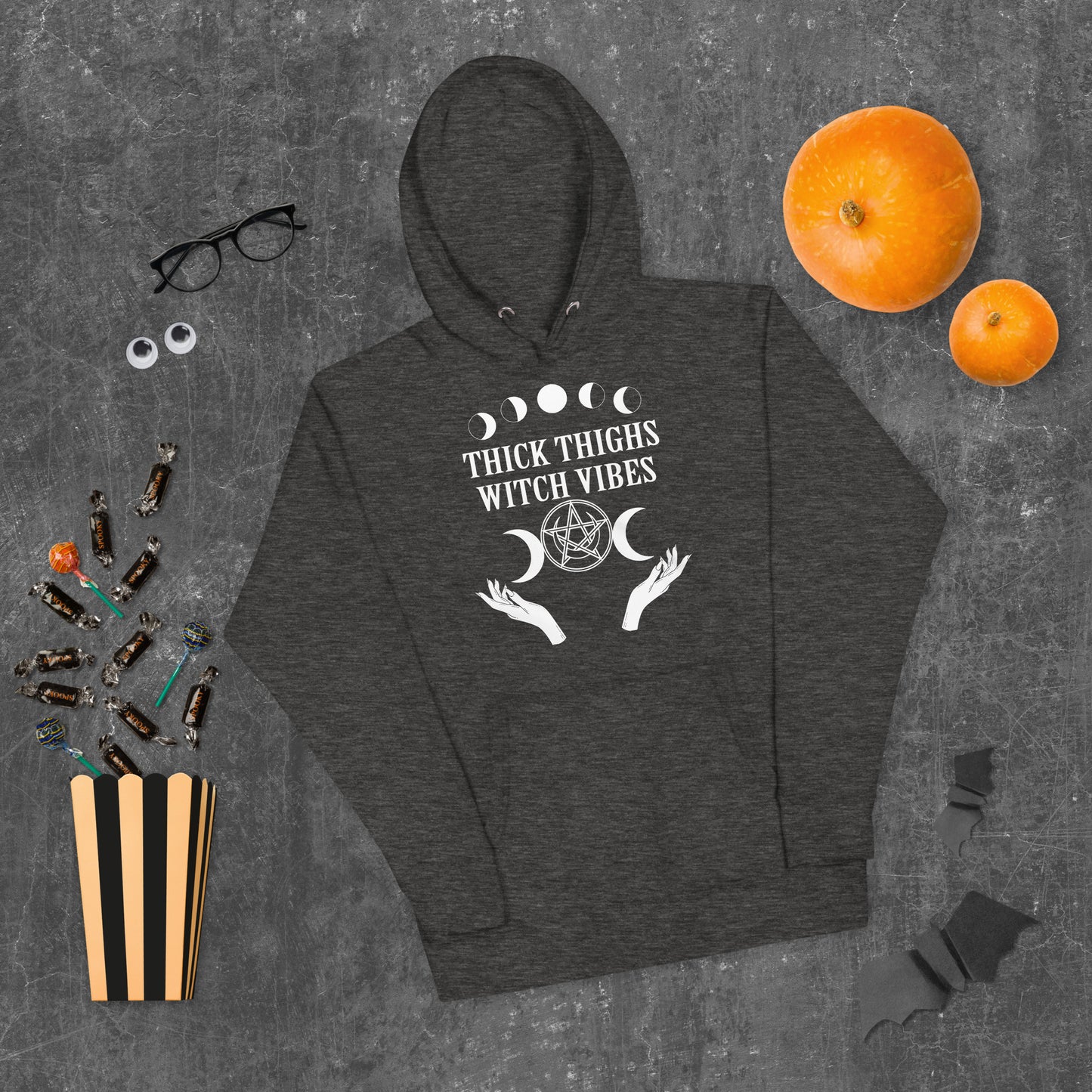 Thick Thighs & Witchy Vibes Unisex Hoodie