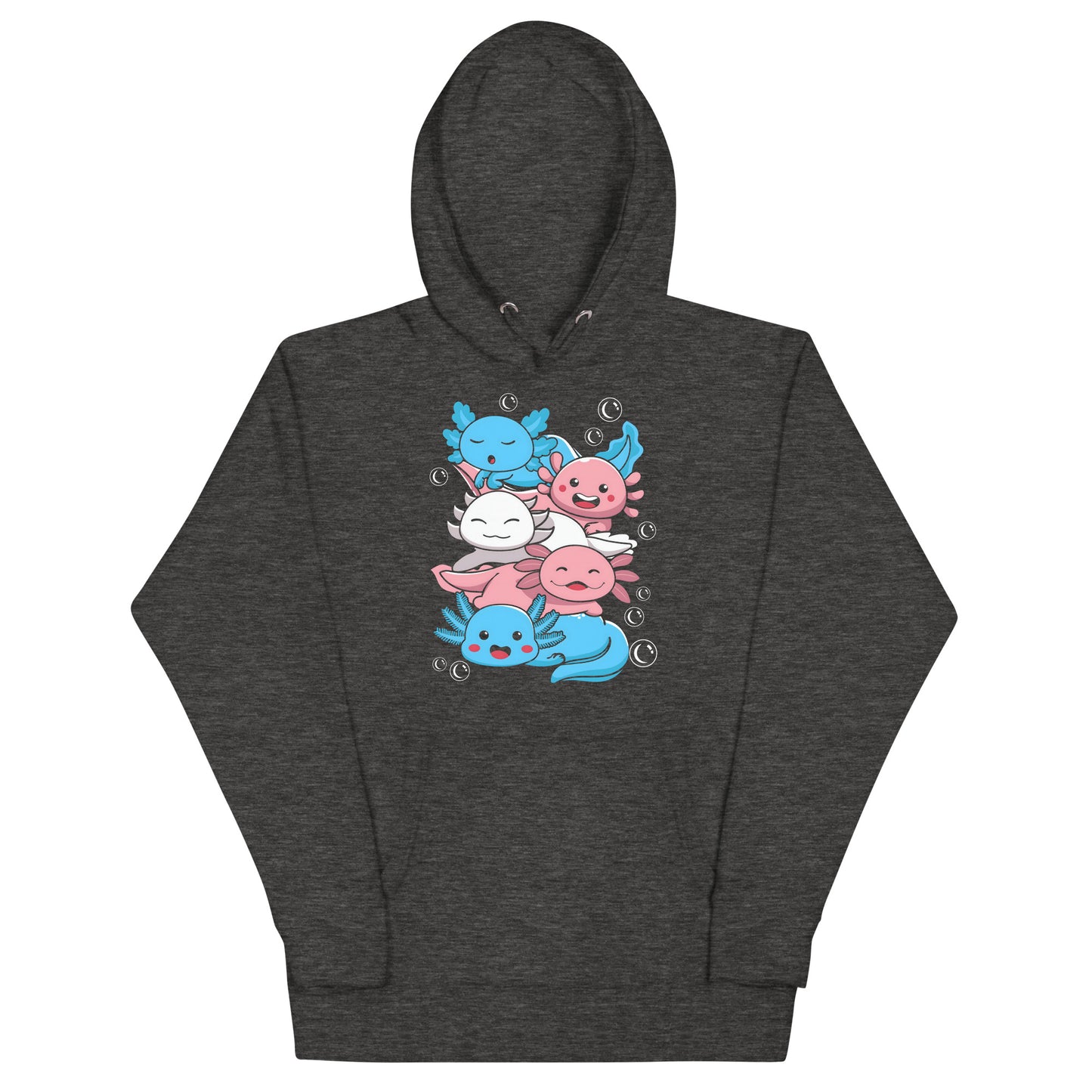 Kawaii Axolotl Transgender Pride Flag Unisex Hoodie