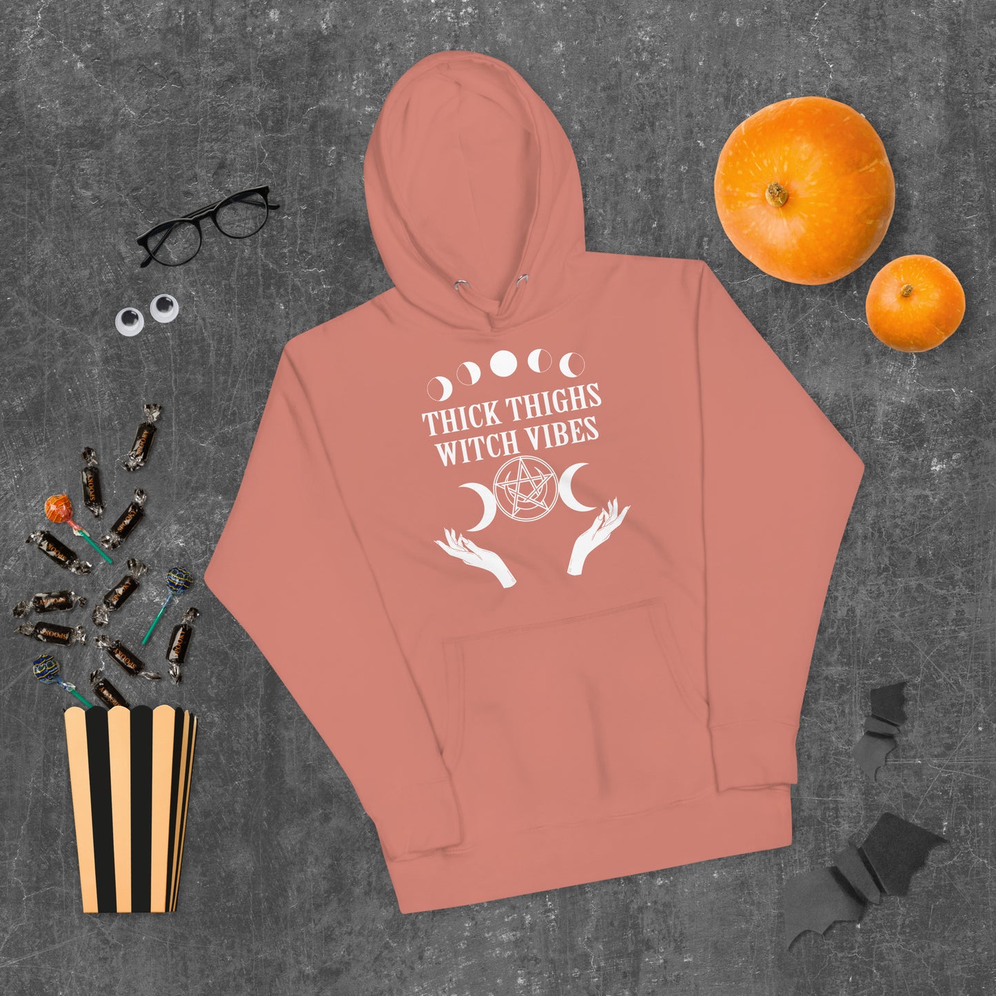 Thick Thighs & Witchy Vibes Unisex Hoodie