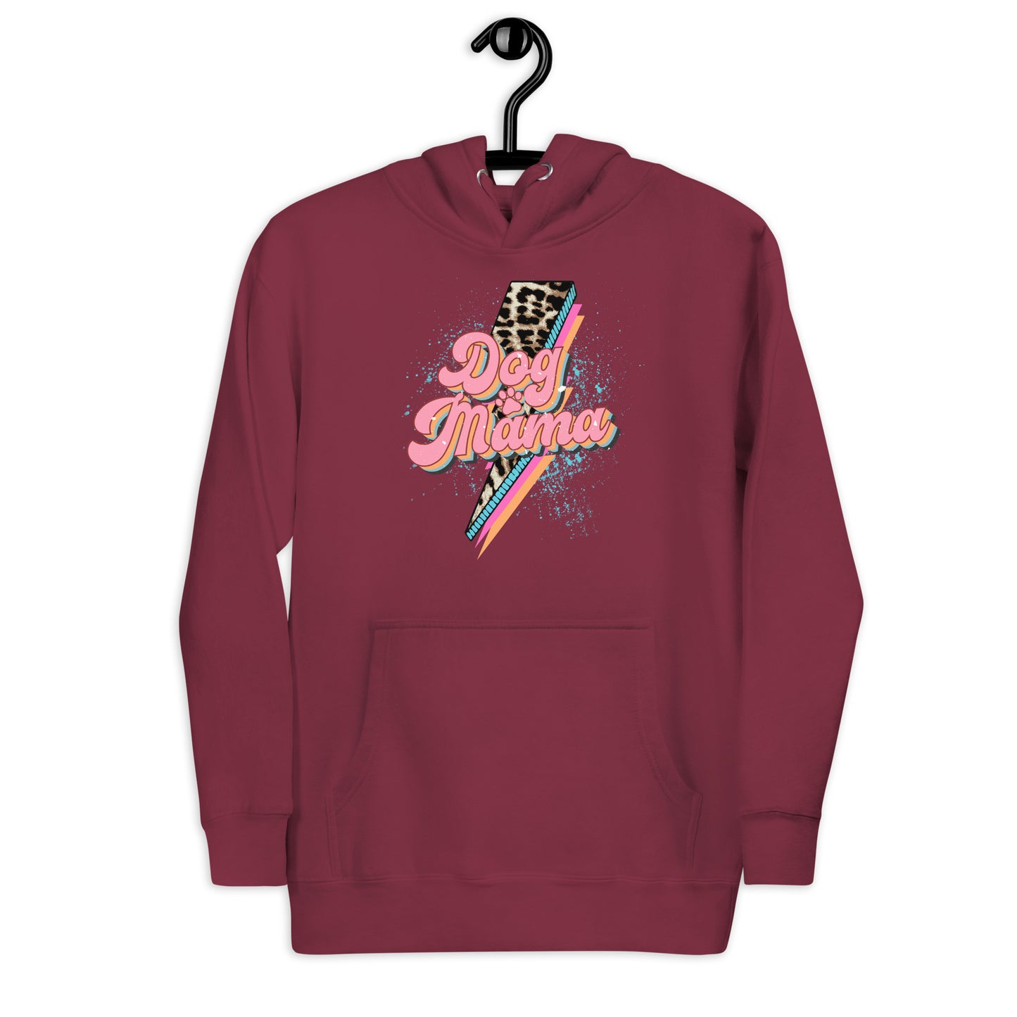 Dog Momma Leopard Lighting Bolt Unisex Hoodie