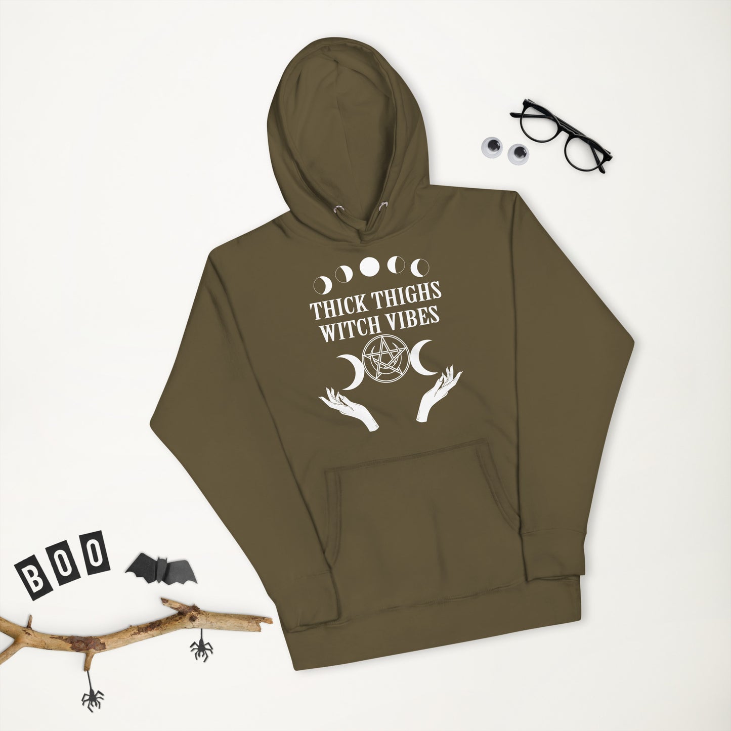 Thick Thighs & Witchy Vibes Unisex Hoodie