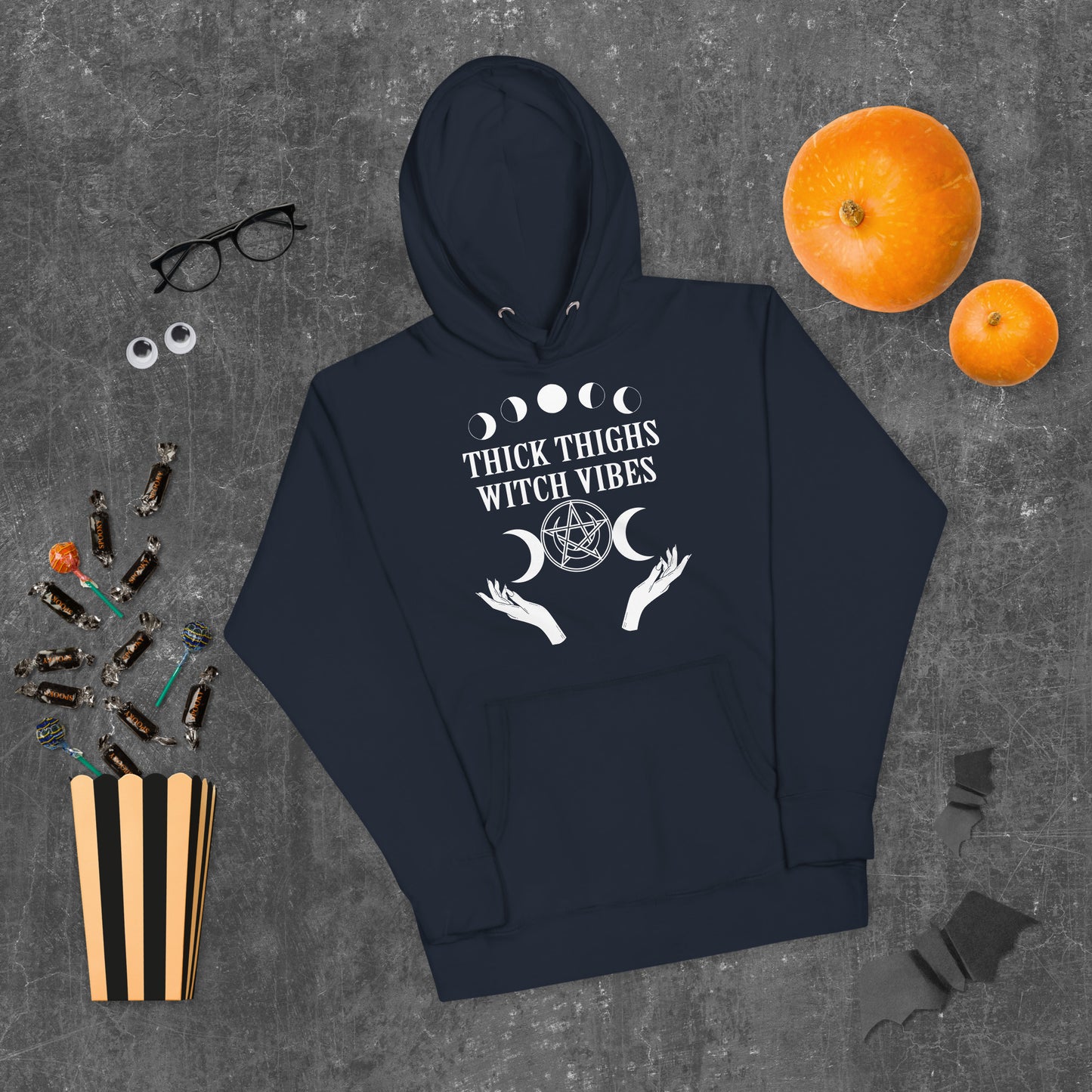 Thick Thighs & Witchy Vibes Unisex Hoodie